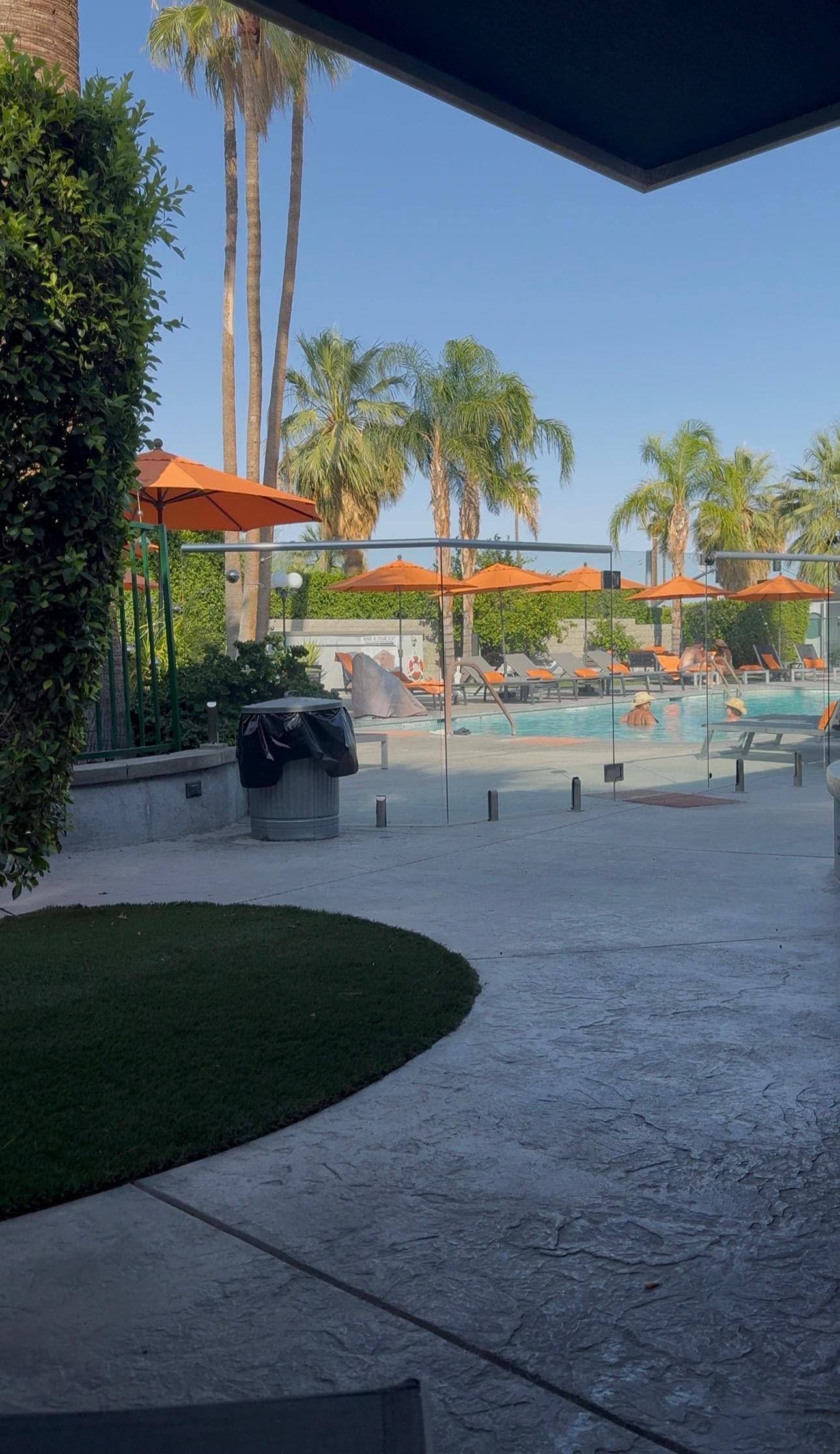 Pool view from our room patio area! 