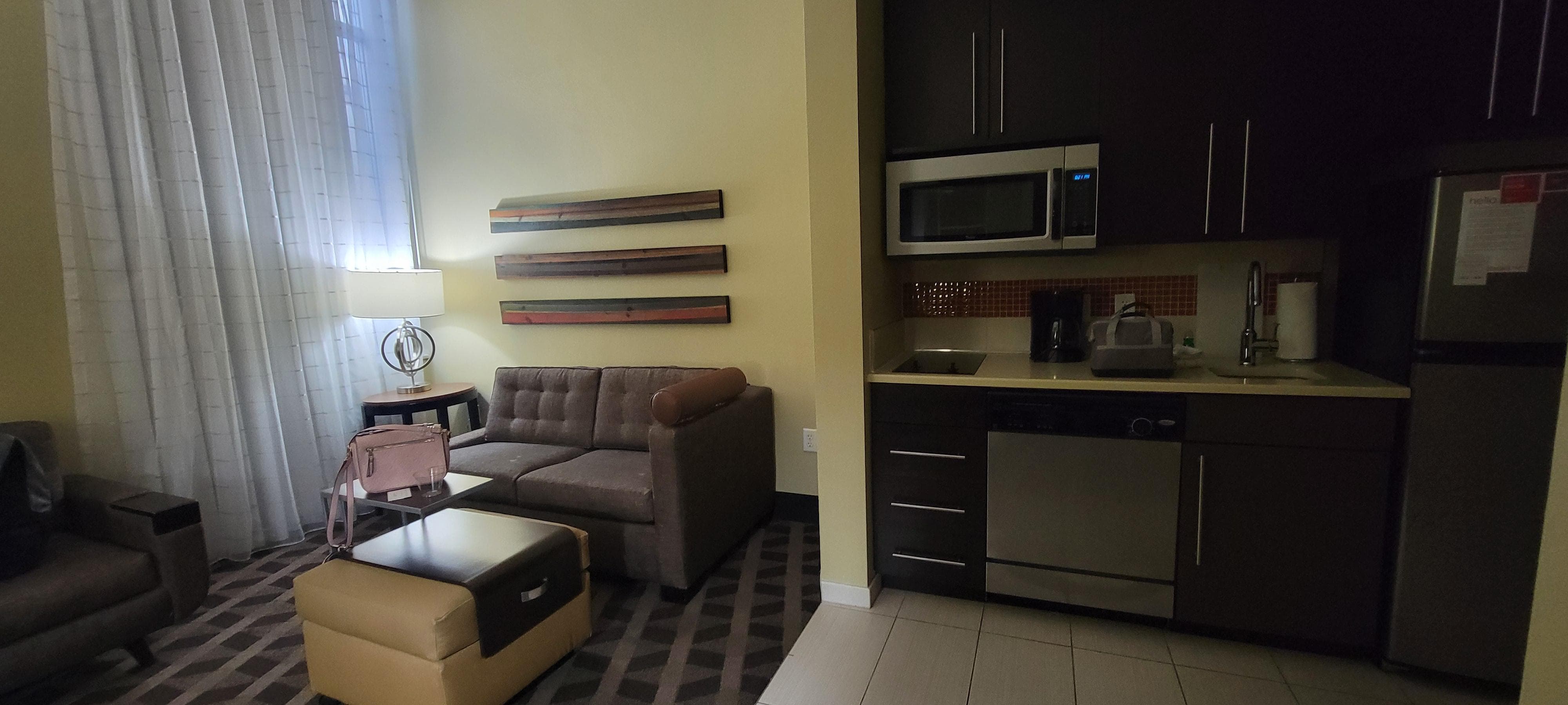 First suite; Kitchenette and living area