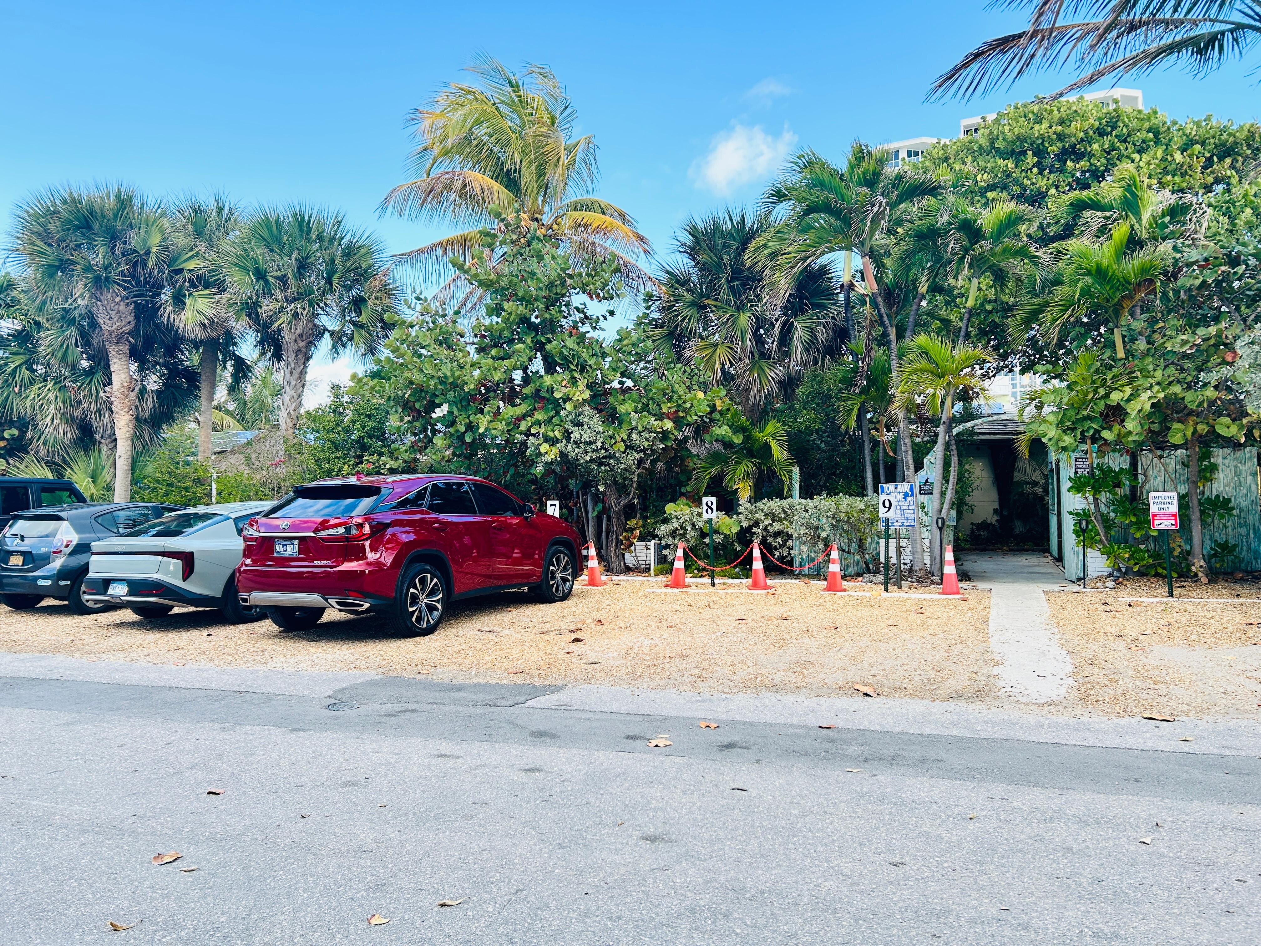 Numbered parking spots