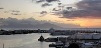 Reeftop bar on the rooftop provided a lively ambiance and an outstanding view of Moorea at sunset,