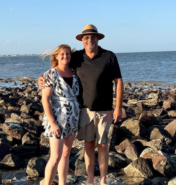 Rocks you have to cross for beach access