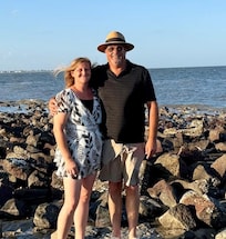 Rocks you have to cross for beach access