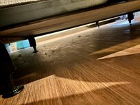 Extremely dirty under the bed. Photos taken as soon as we got to the room after checking in.