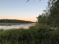 Sunset view from the floating dock.
