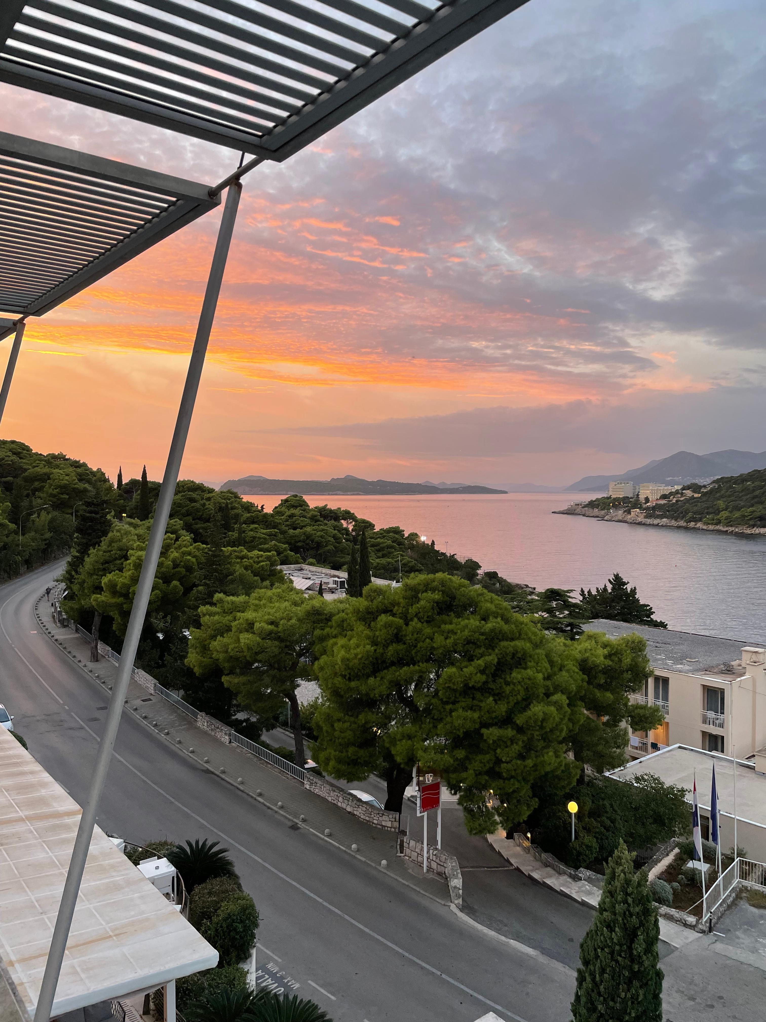 Sunset on the balcony 