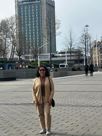 At the plaza Outside the hotel