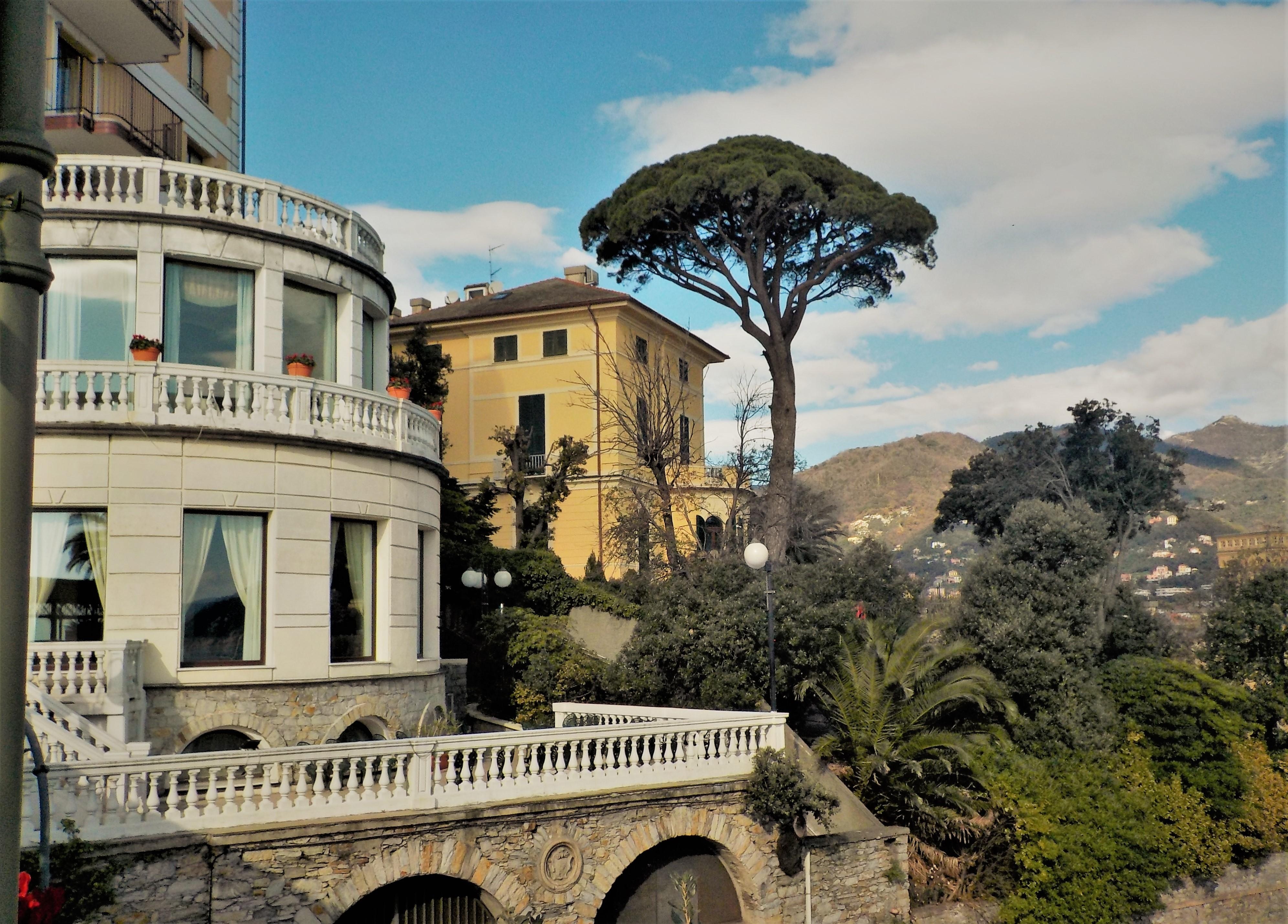 Hotel's Lord Byron restaurant where breakfast is served. Stunning views