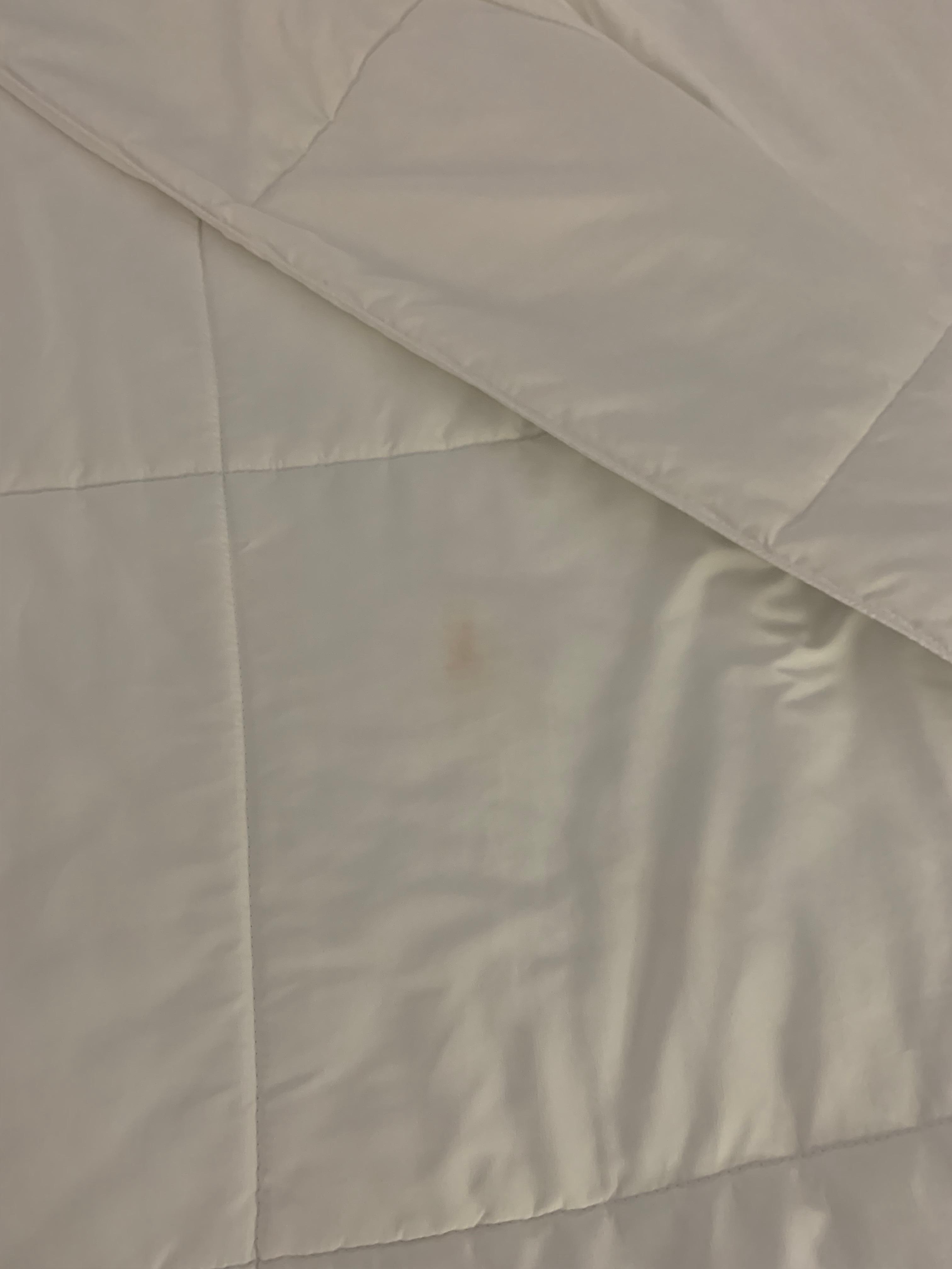 Stained comforter