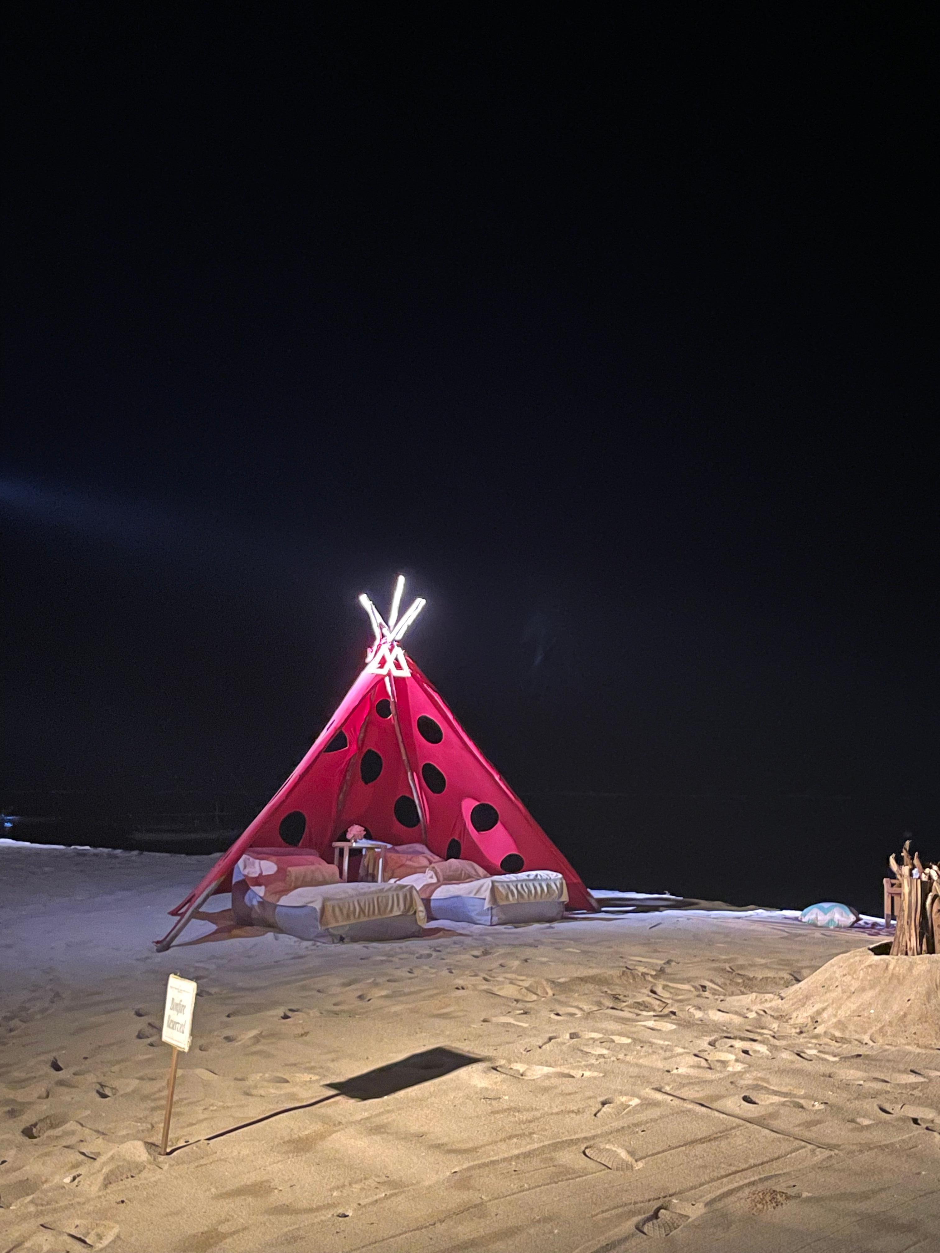 Bonfire dinner on the beach