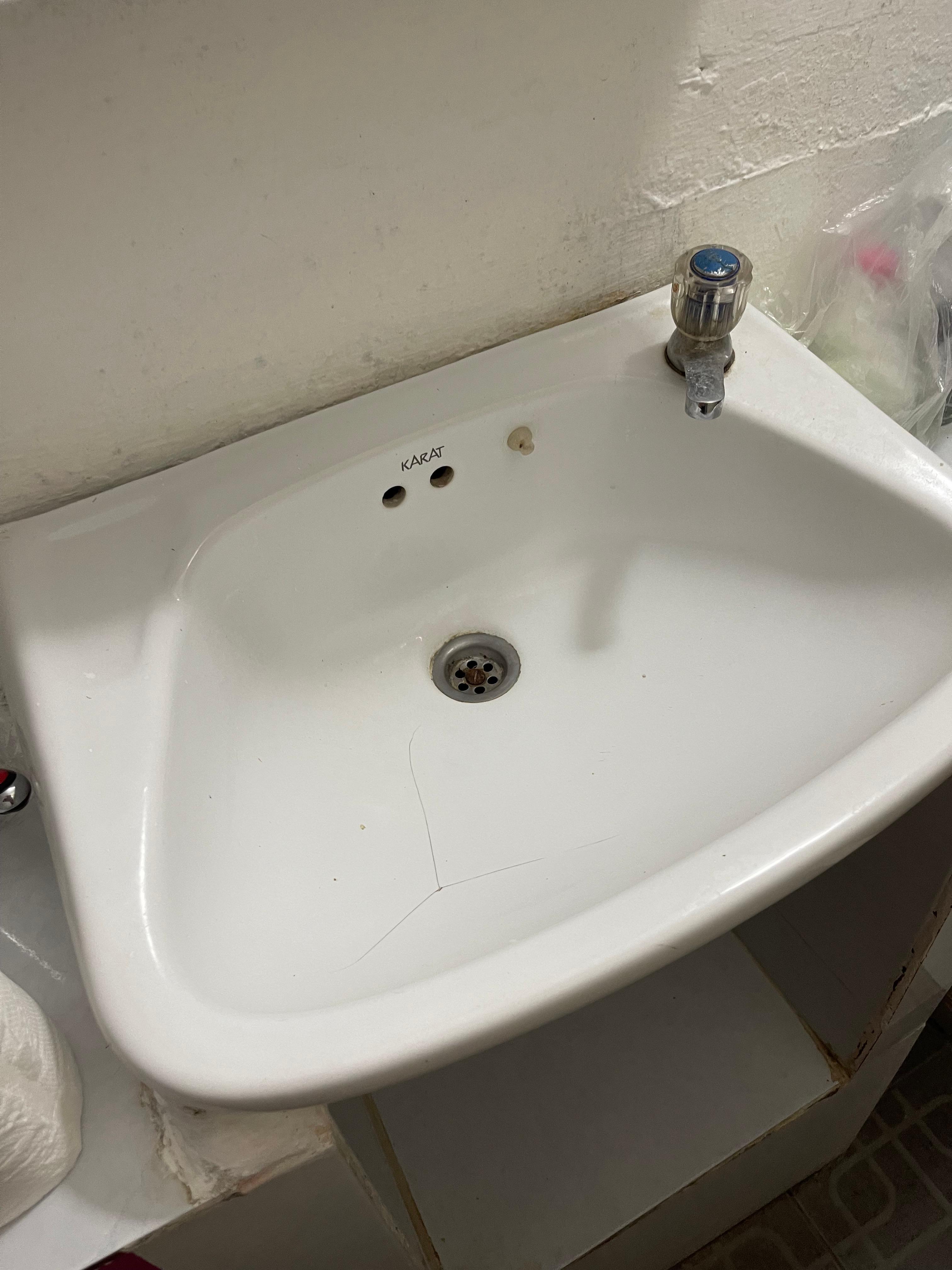 Broken sink