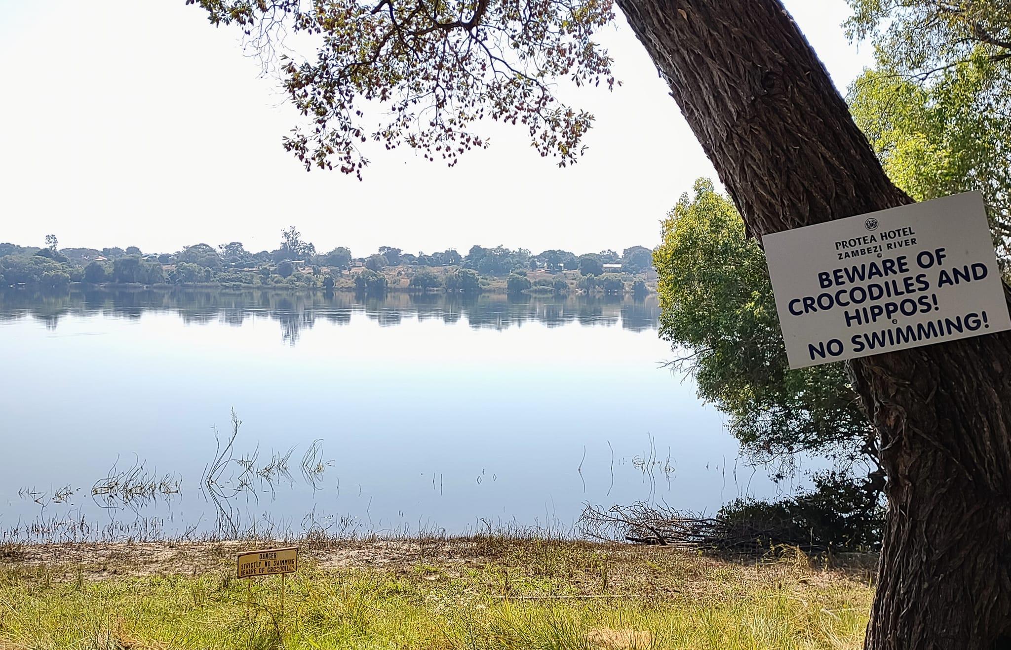 View of Zambezi River from the hotel grounds