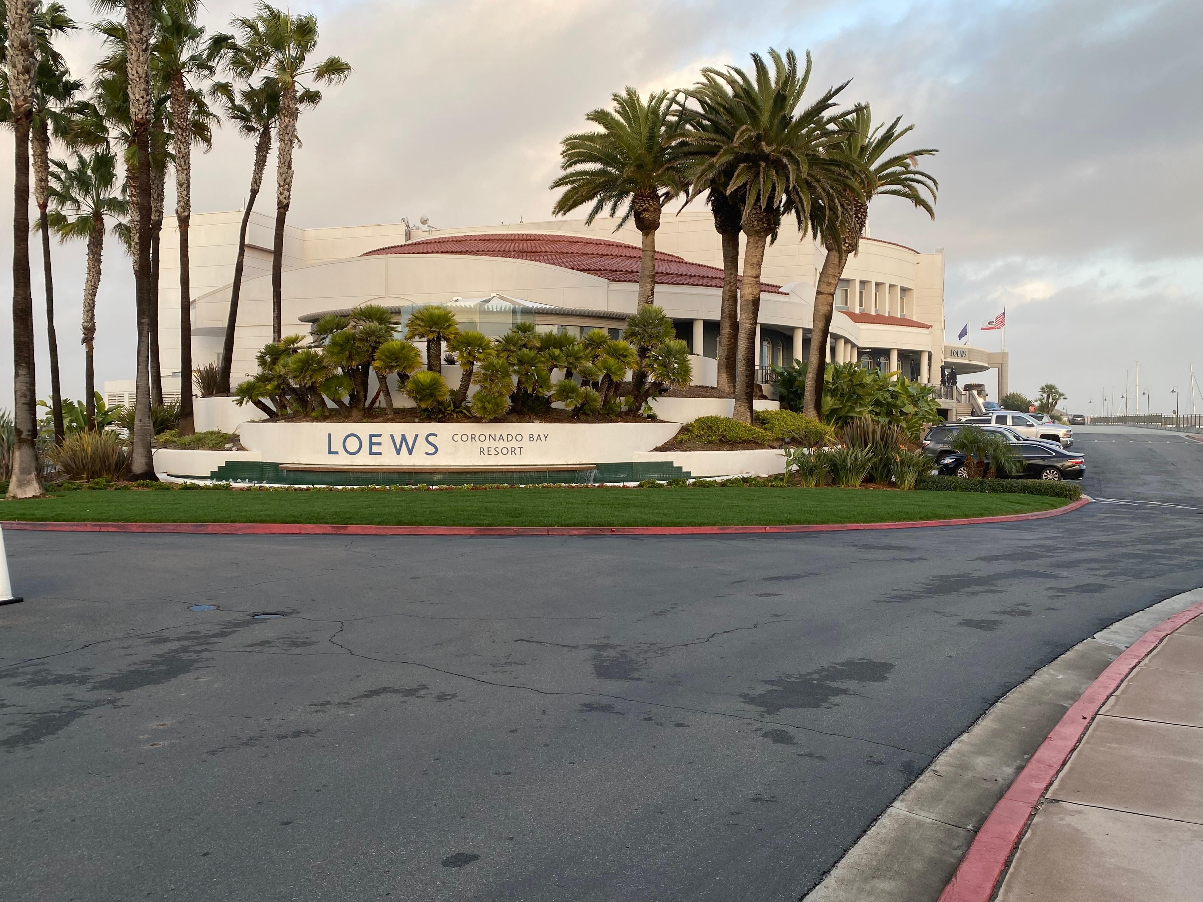 The front of the resort