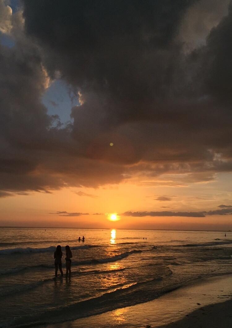 Gorgeous sunset on our first night..