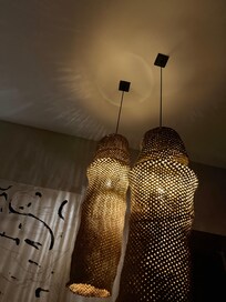 Cute lights that cast a really cool design onto the ceiling when lit and put in motion