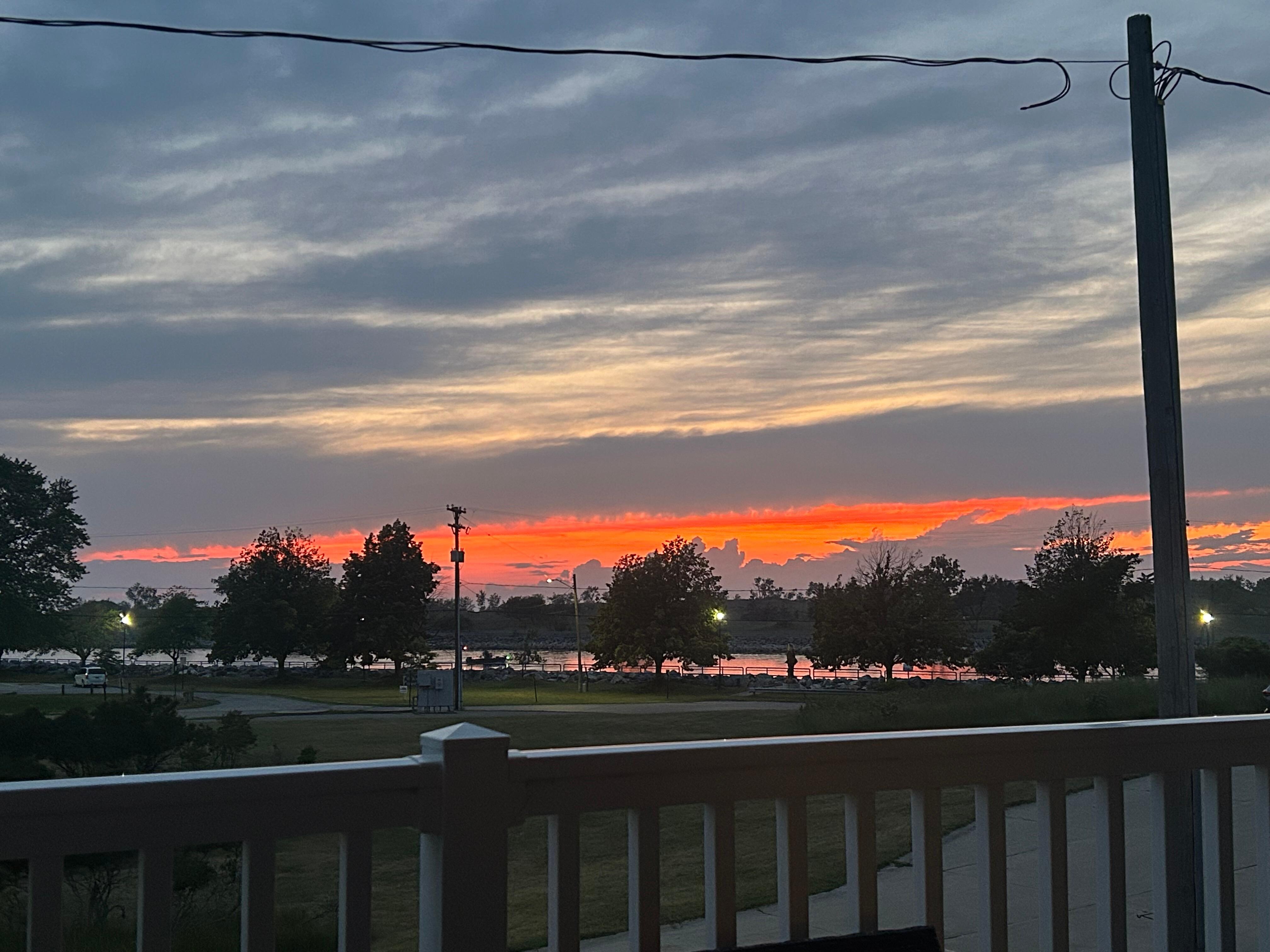Sunset view from the balcony.  