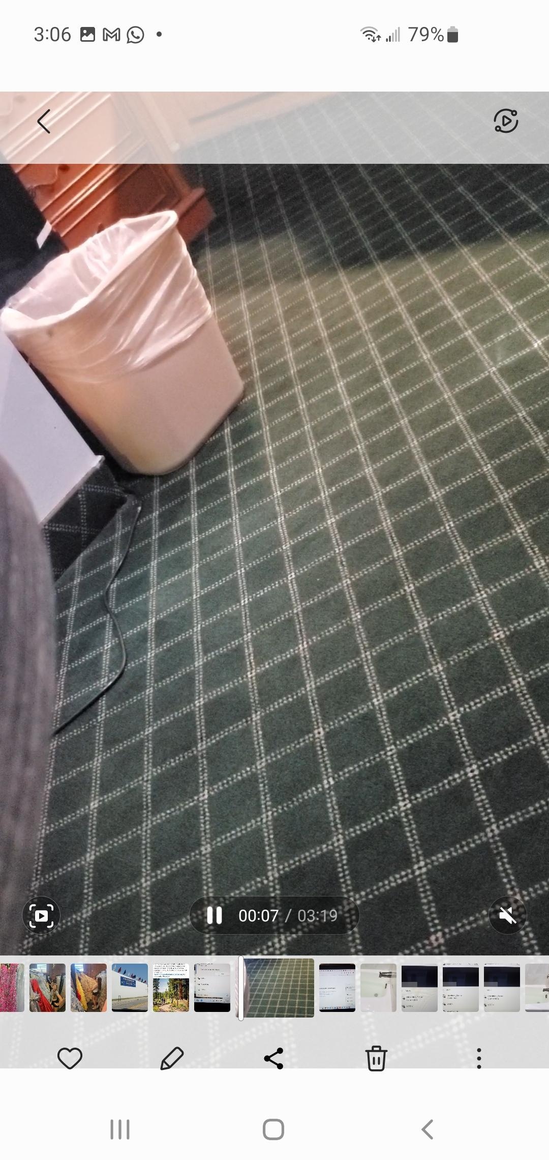 The lobby floor. This is a screenshot from a video I took while being yelled at by the front desk lady for asking to use the Internet. She was so threatening and unreasonable, I turned on my video recorder to protect myself.