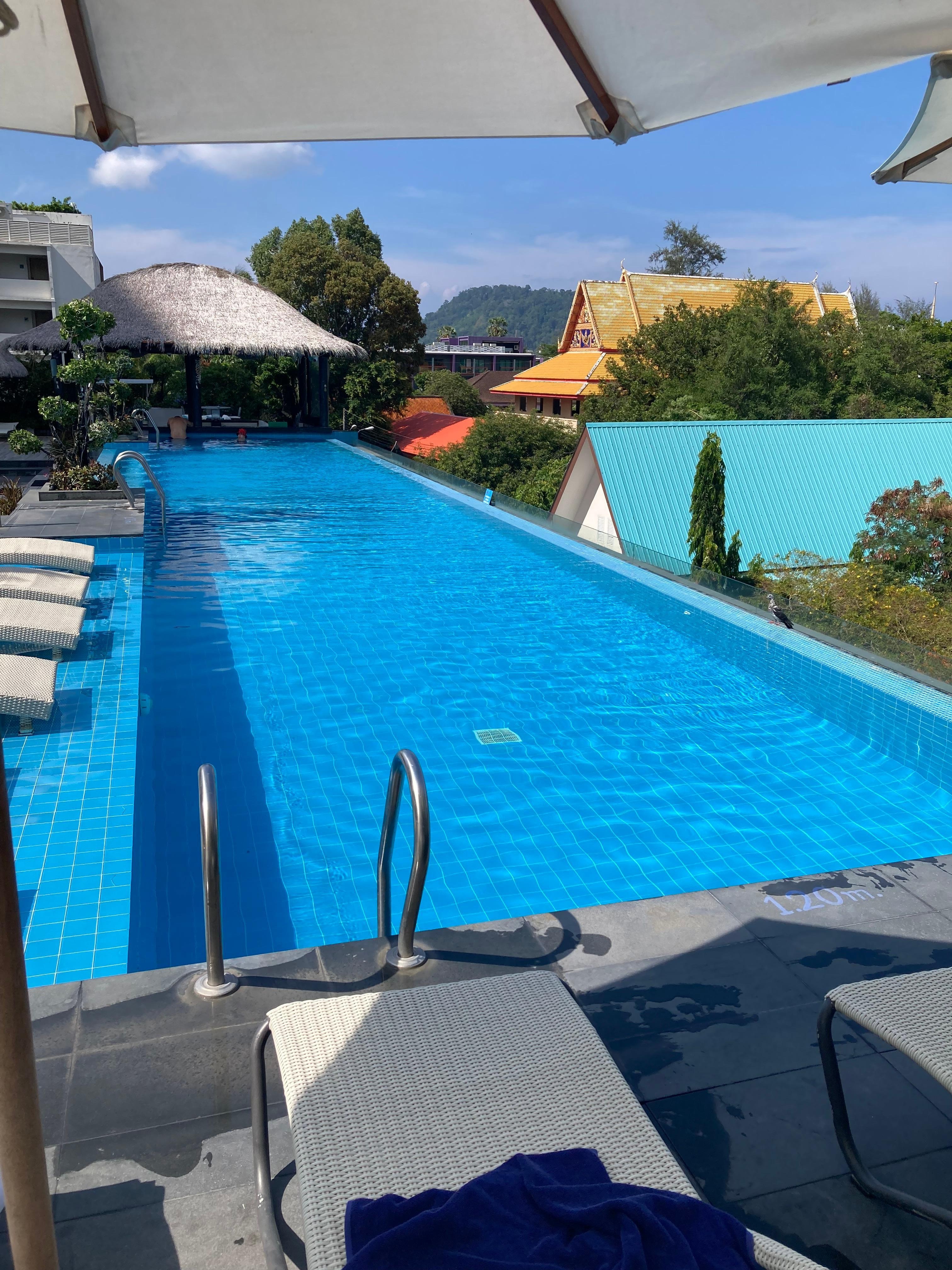 The main buildings pool area infinity pool 