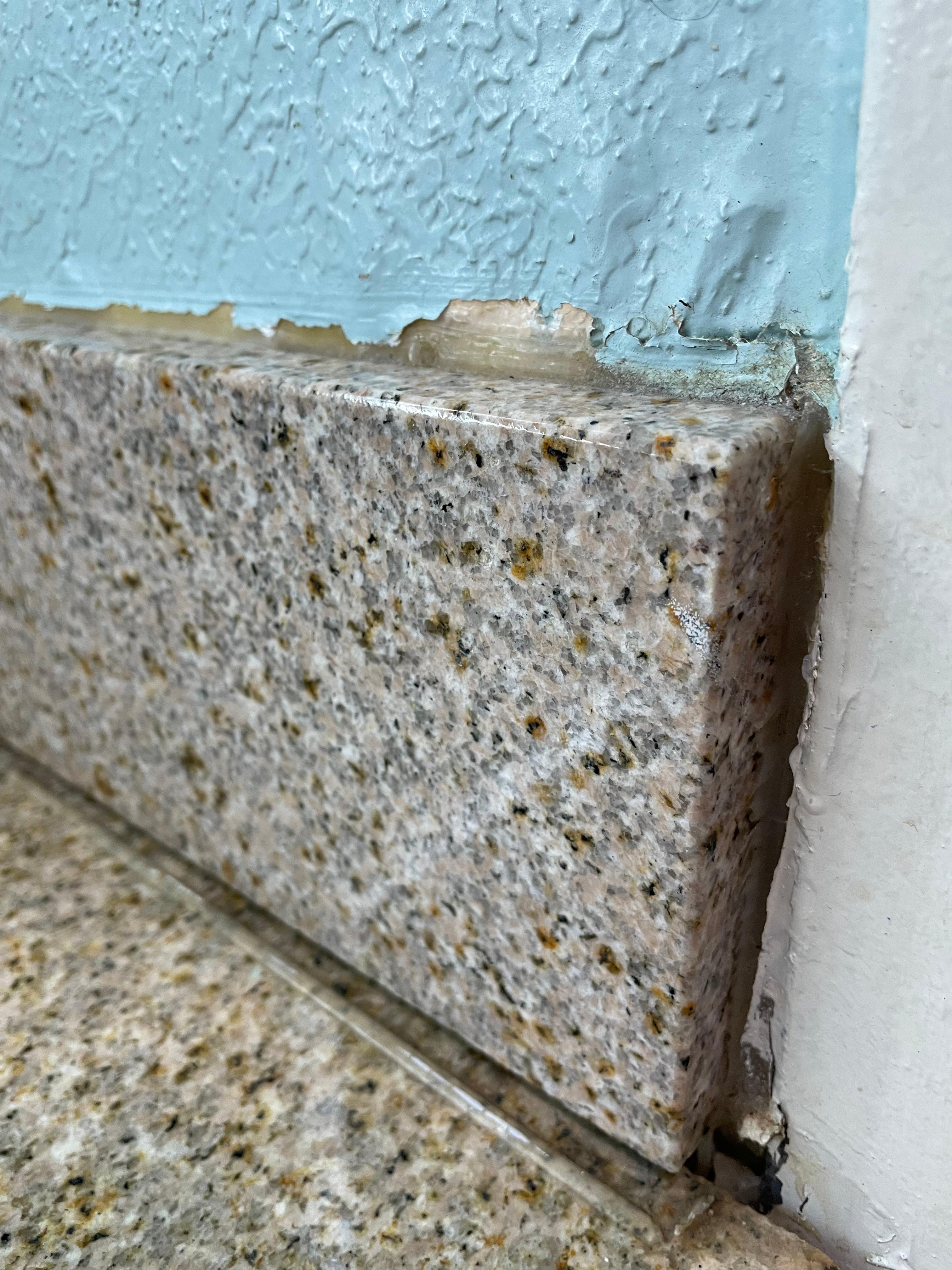 Paint peeling and tile dirty
