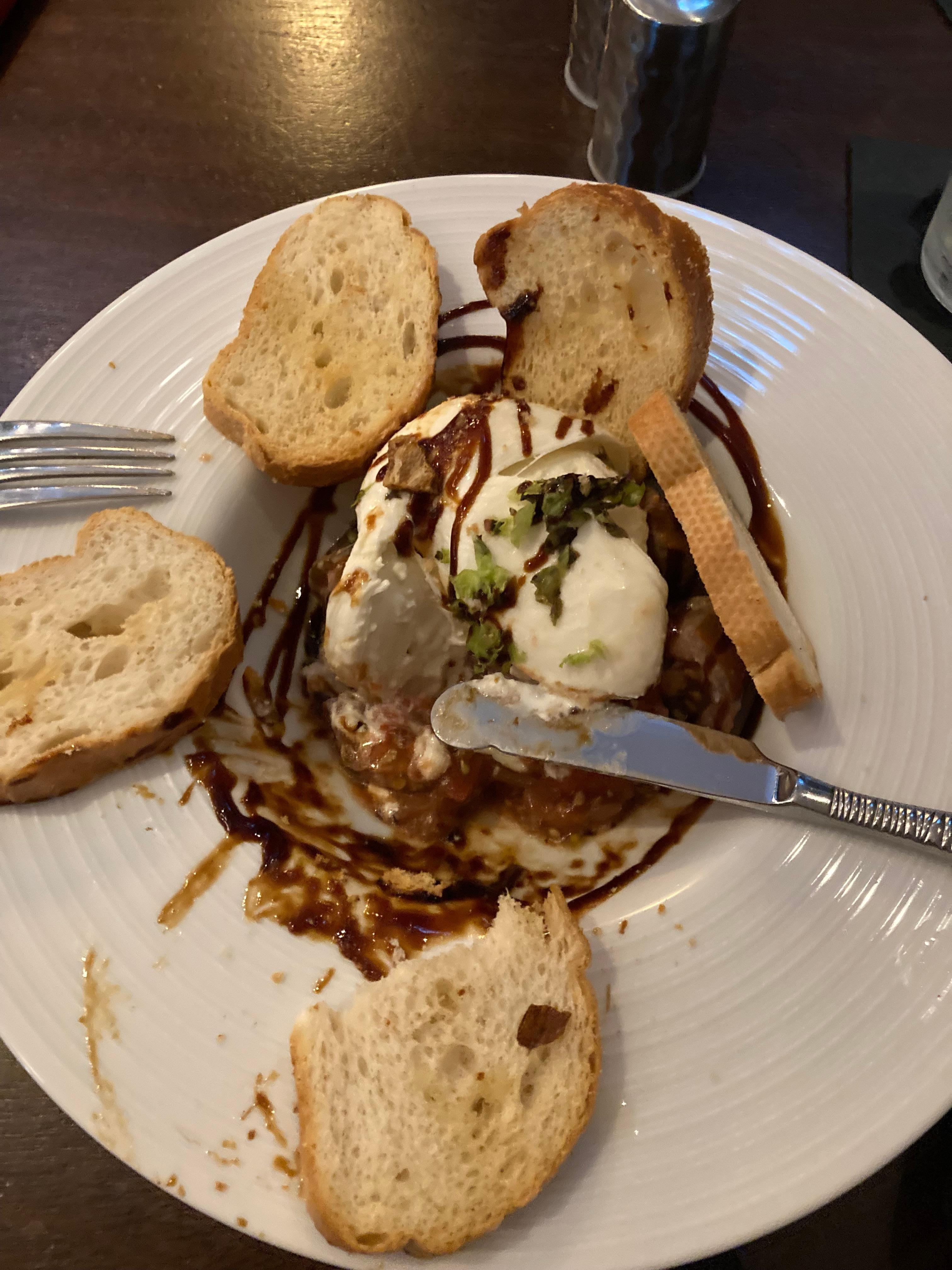 Burrata and heirloom tomatoes