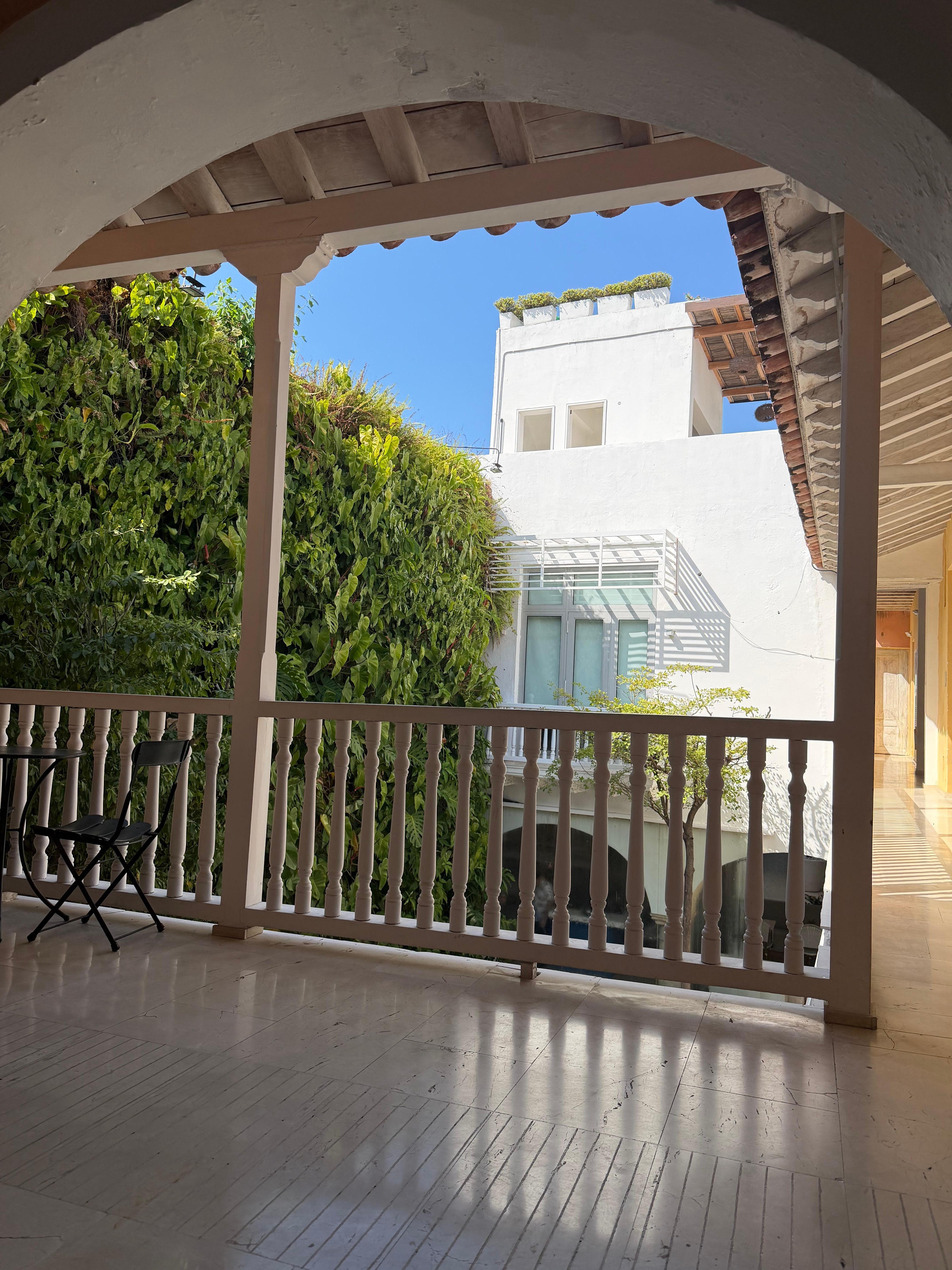 View outside our room of the courtyard