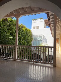 View outside our room of the courtyard