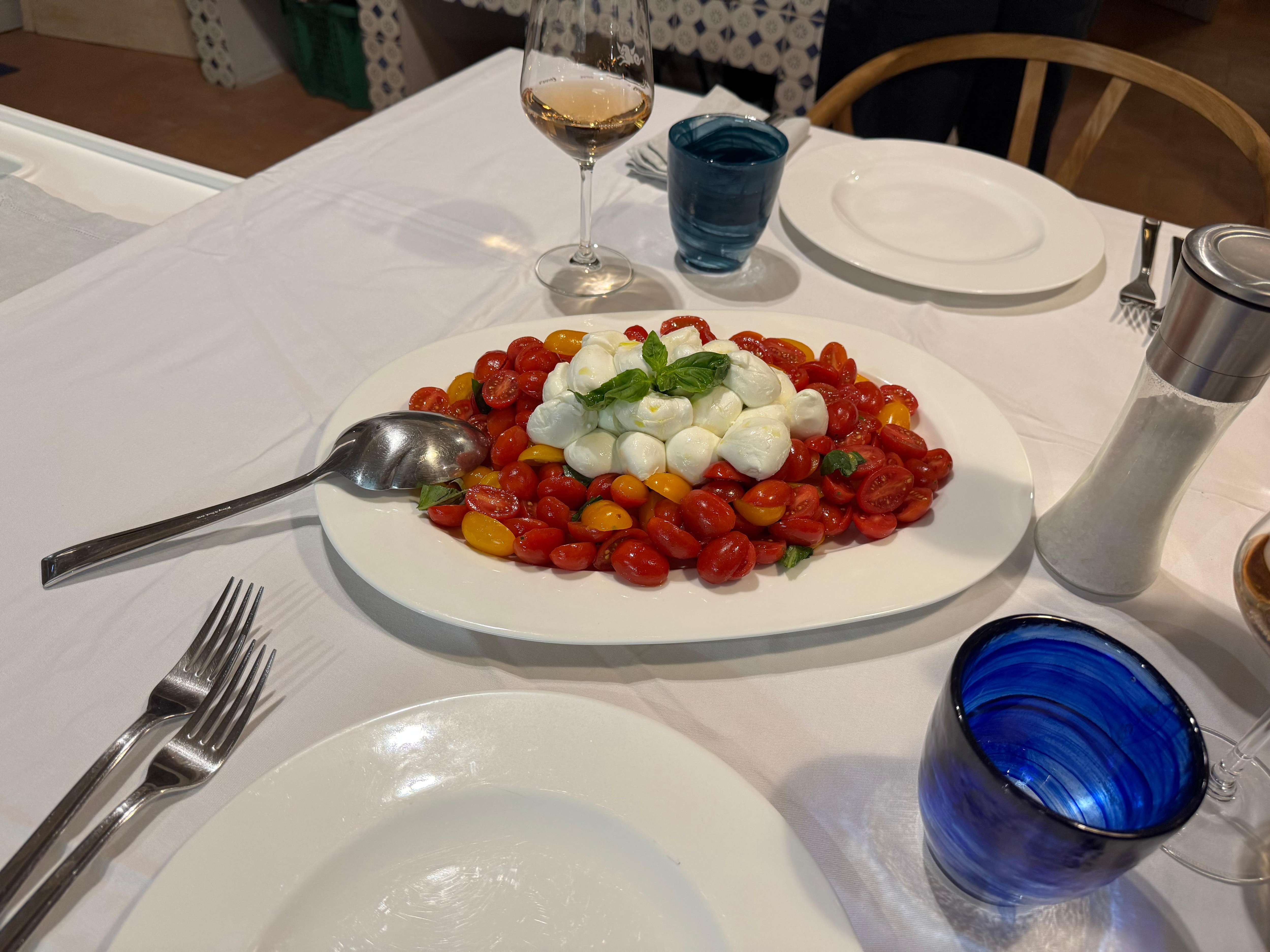 Caprese salad for chef’s dinner