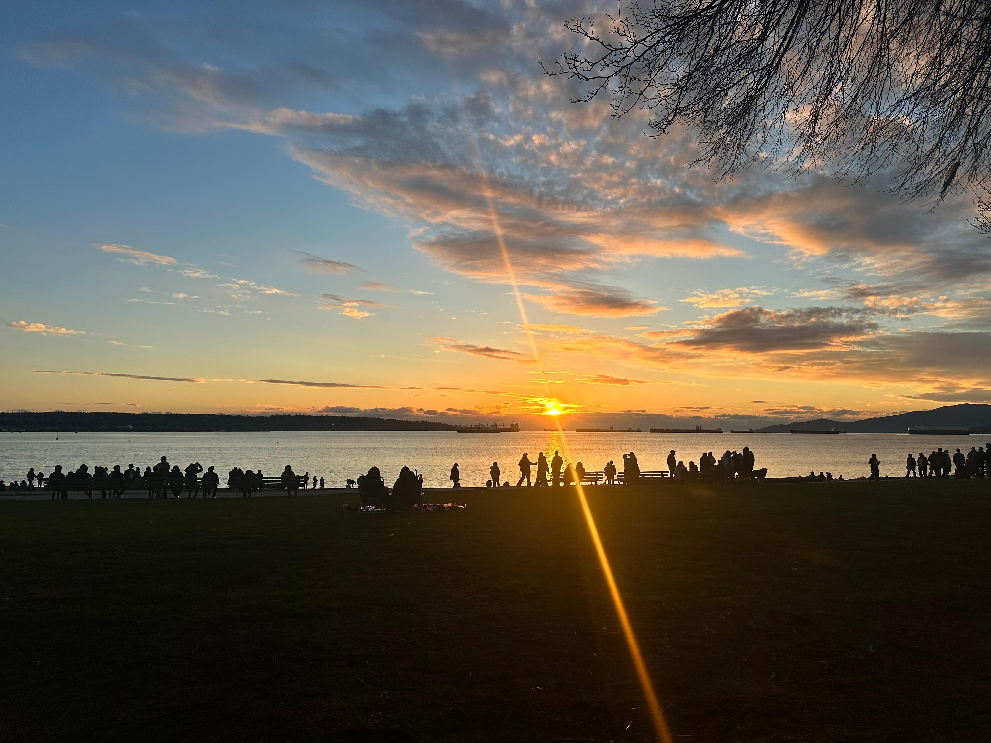 Sunset from English bay beach 