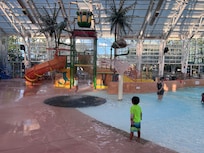 Kids water playground area