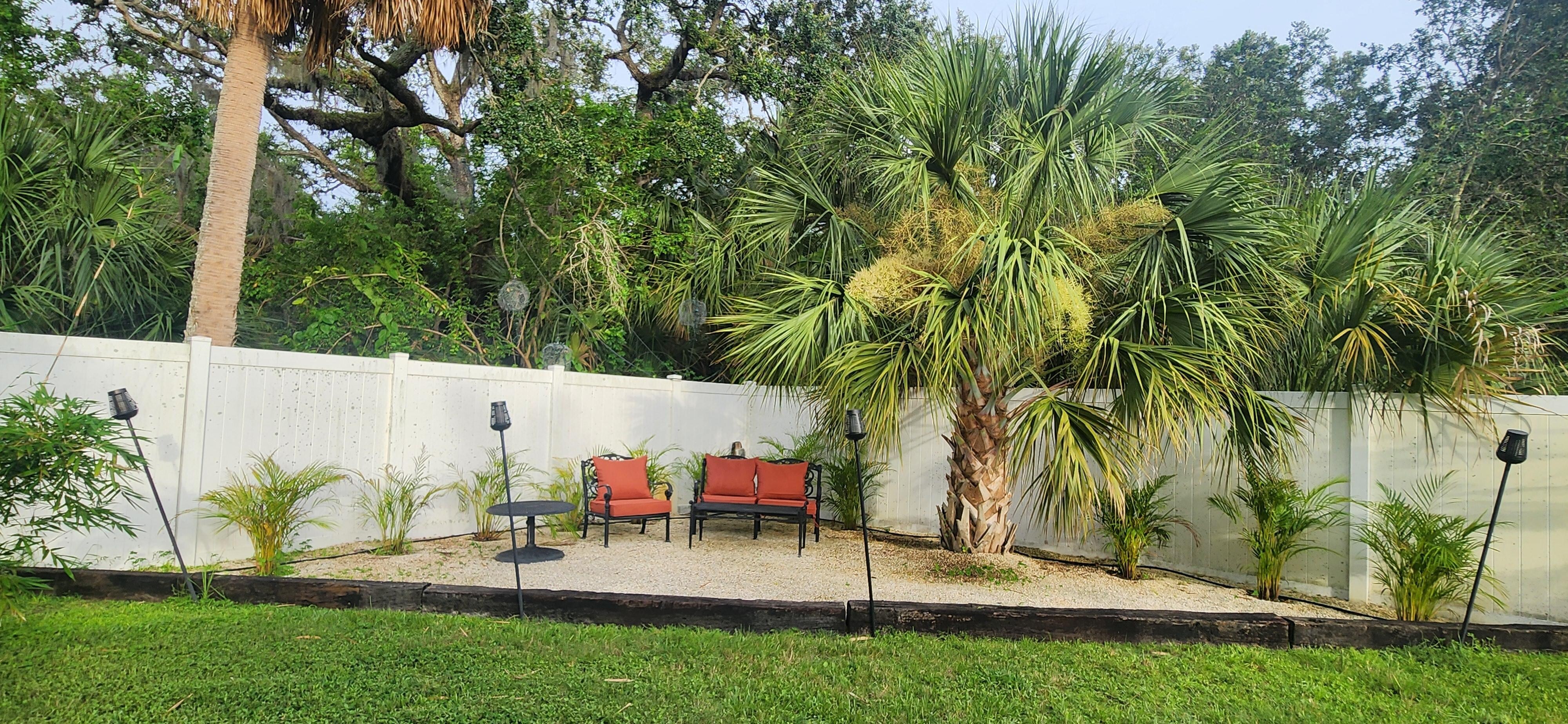 One of the secluded sitting areas are at.