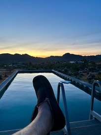 Morning coffee and sunrise