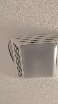 Un-patched ceiling around fixture