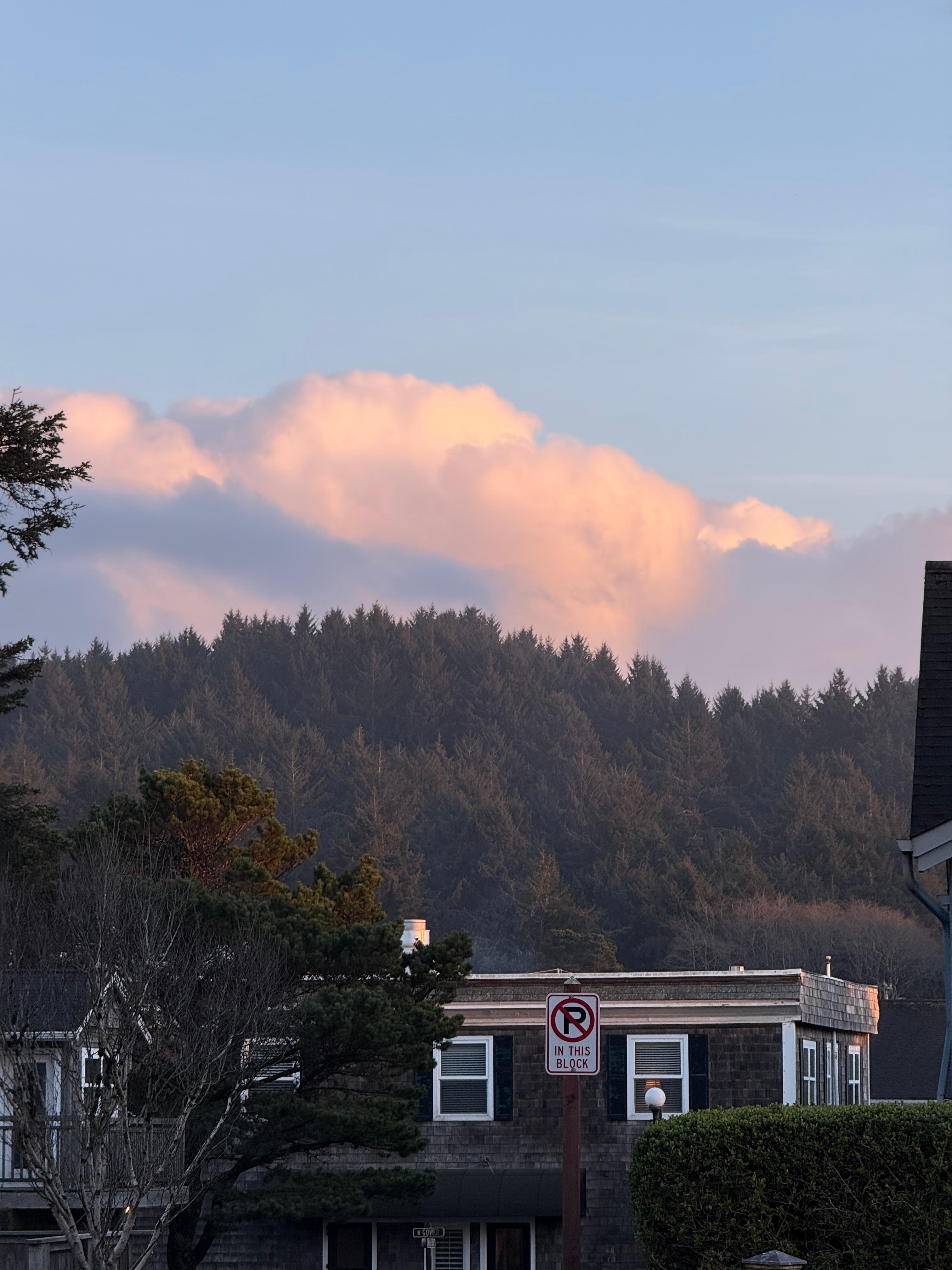 The view of the mountains from our balcony 