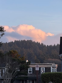 The view of the mountains from our balcony