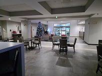 View from breakfast area to front door.