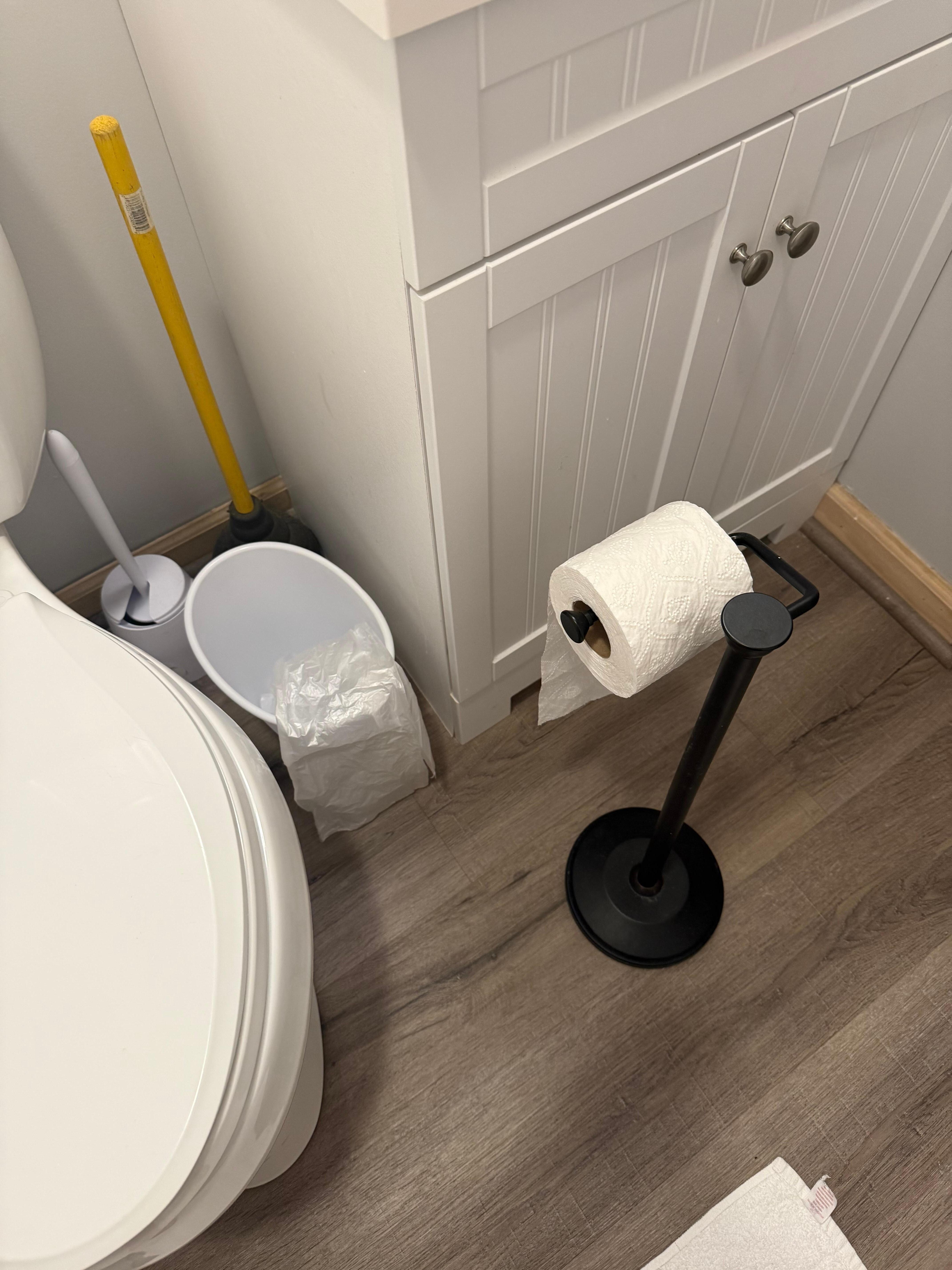 Trash can need to have the liner properly placed. DONT BE LAZY!!!