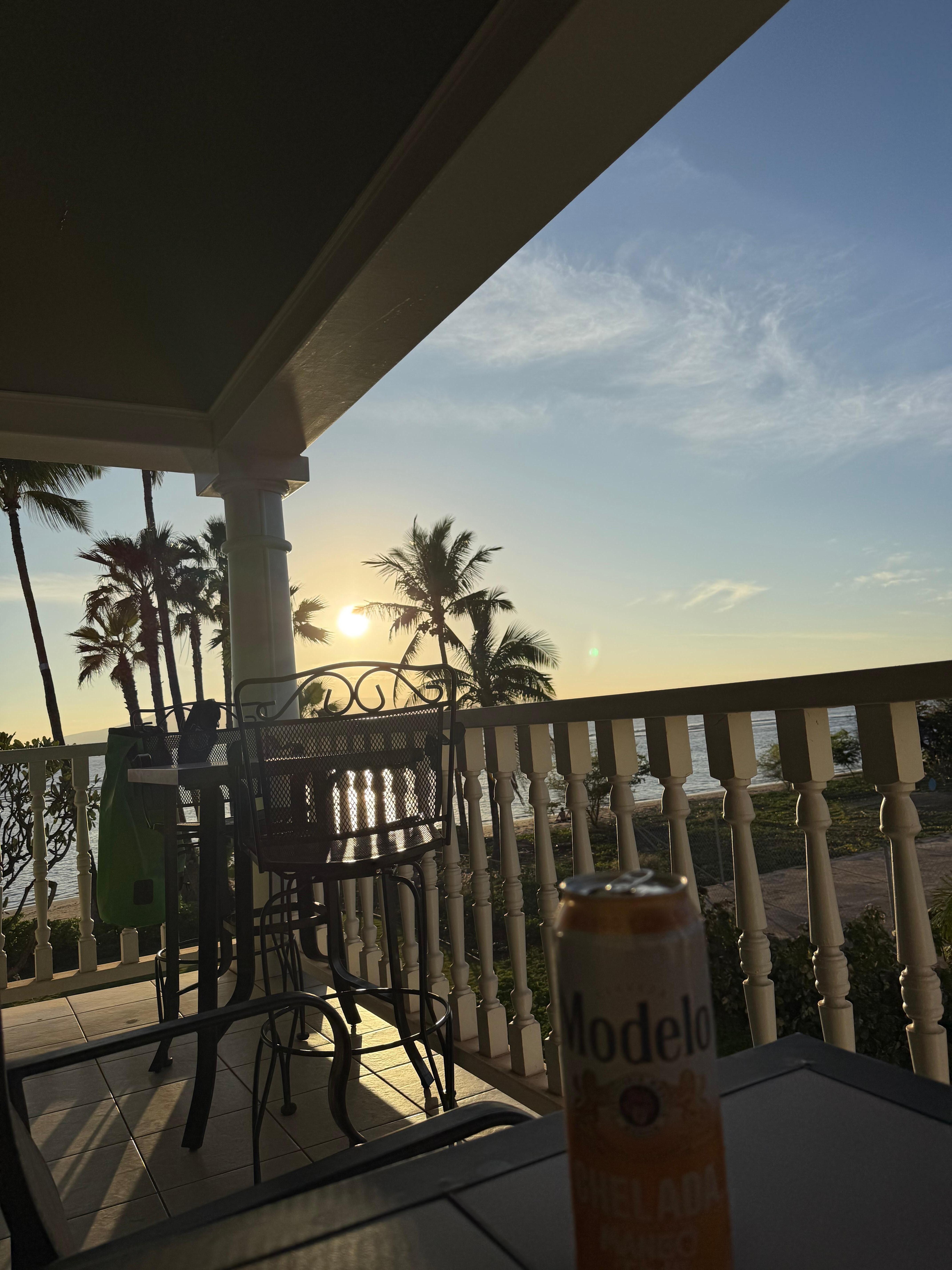 View from North side lanai looking towards the island of Lānaʻi.