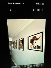 Pictures in the hallway.