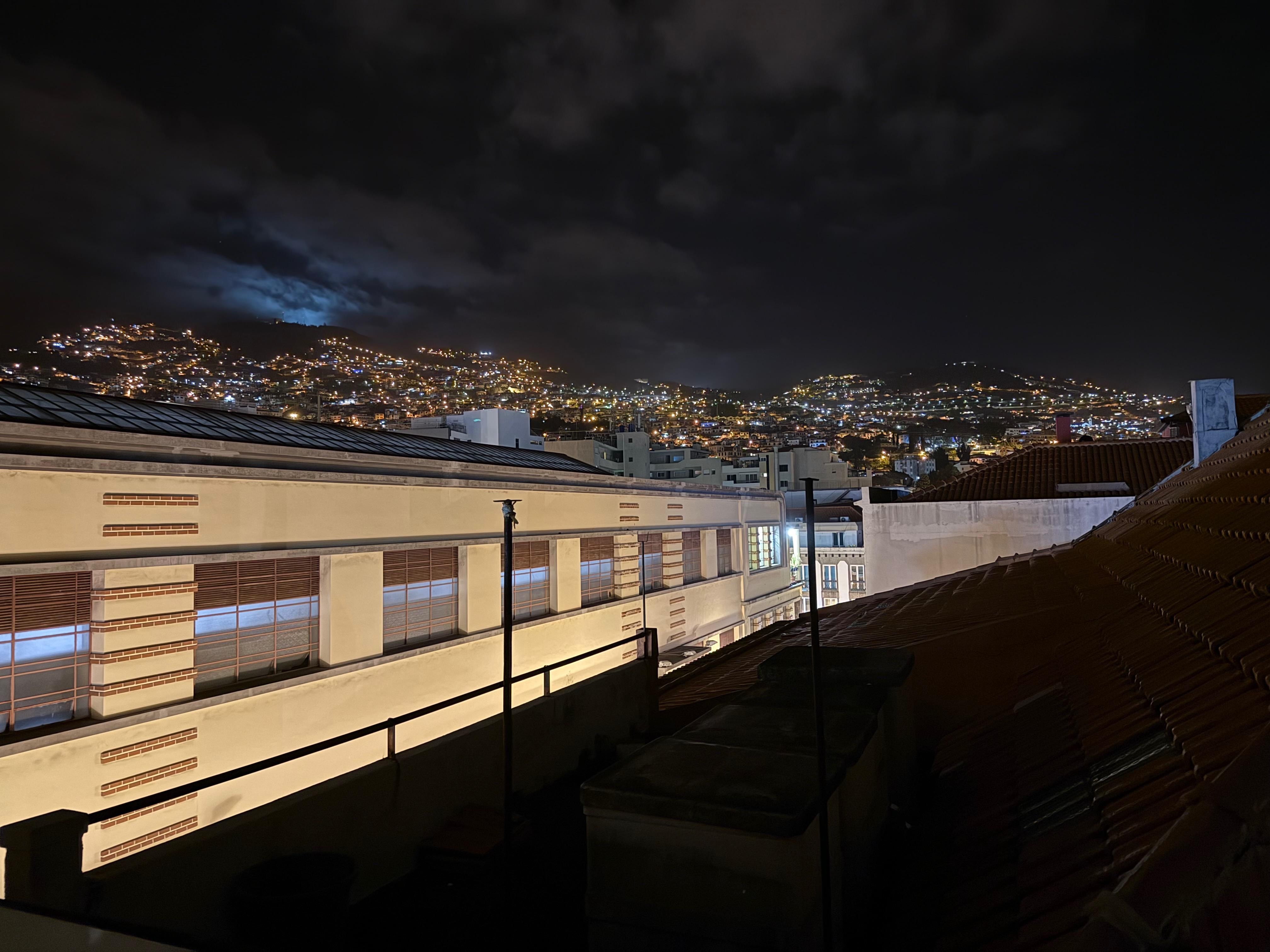 Night view from the balcony of room 'T'