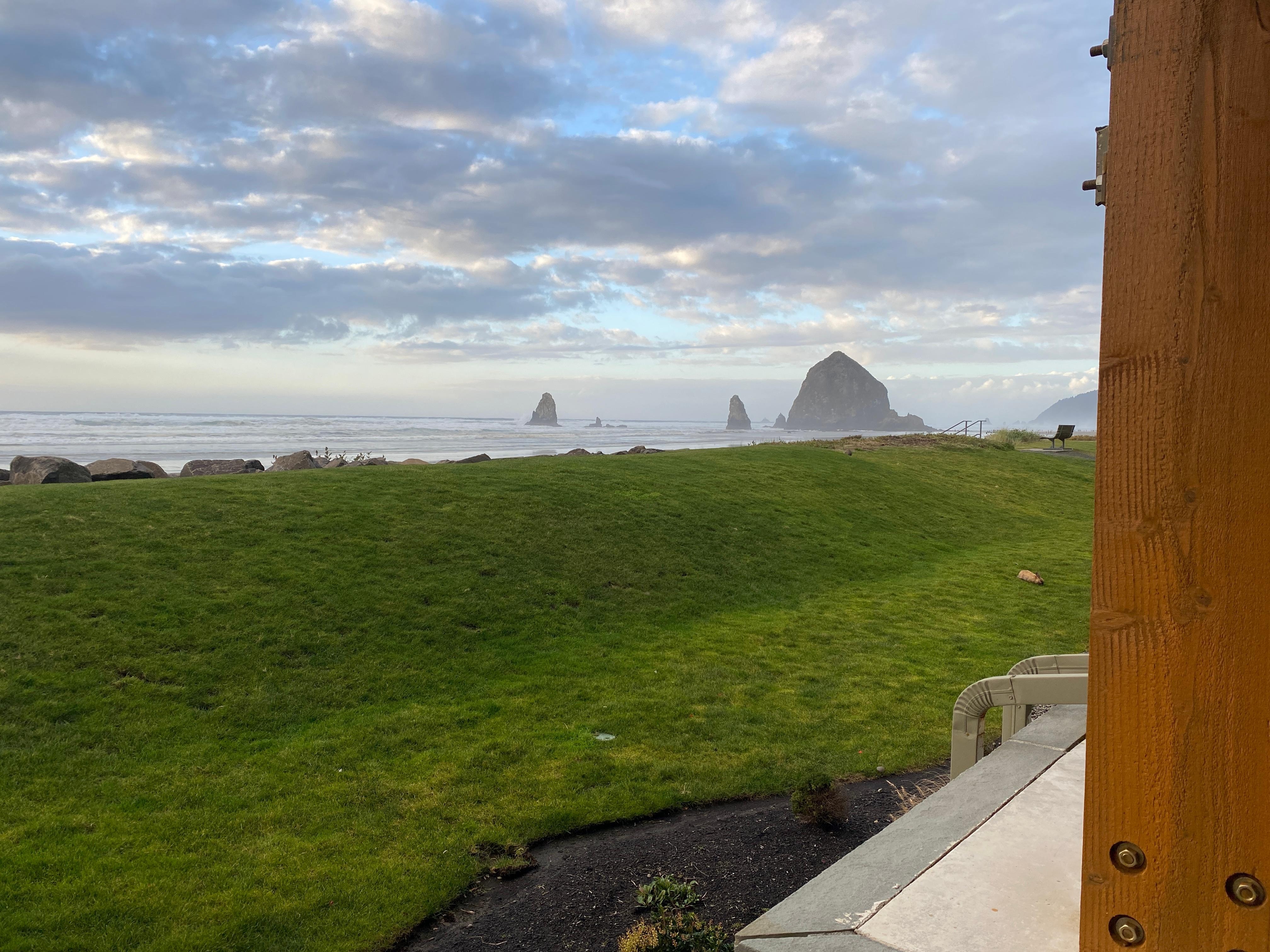 Stepped out of room on to beachfront porch.