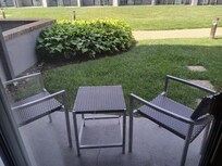 Patio outside each room