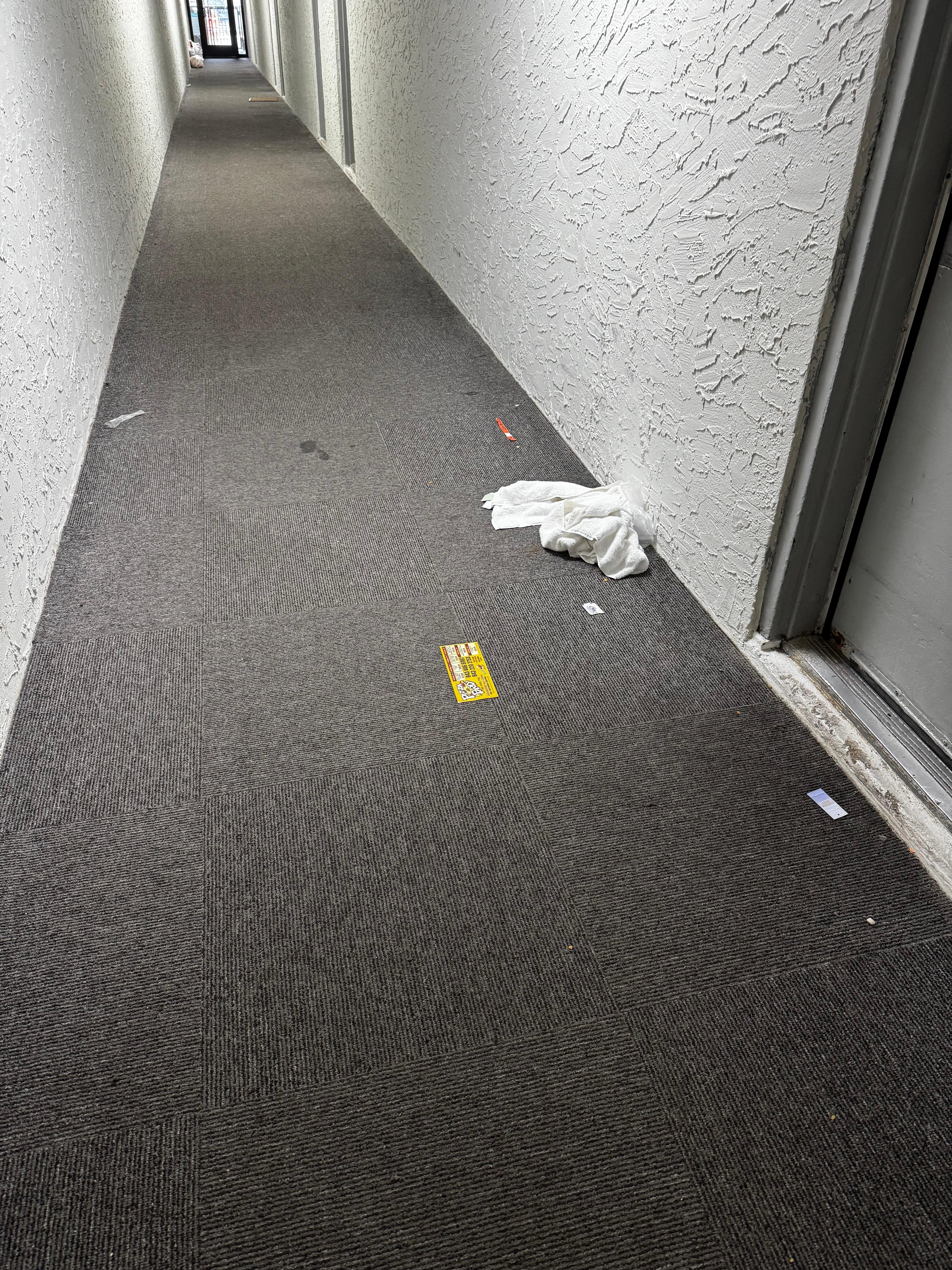 None of the staff would dare pick up the litter in the nasty hallway.