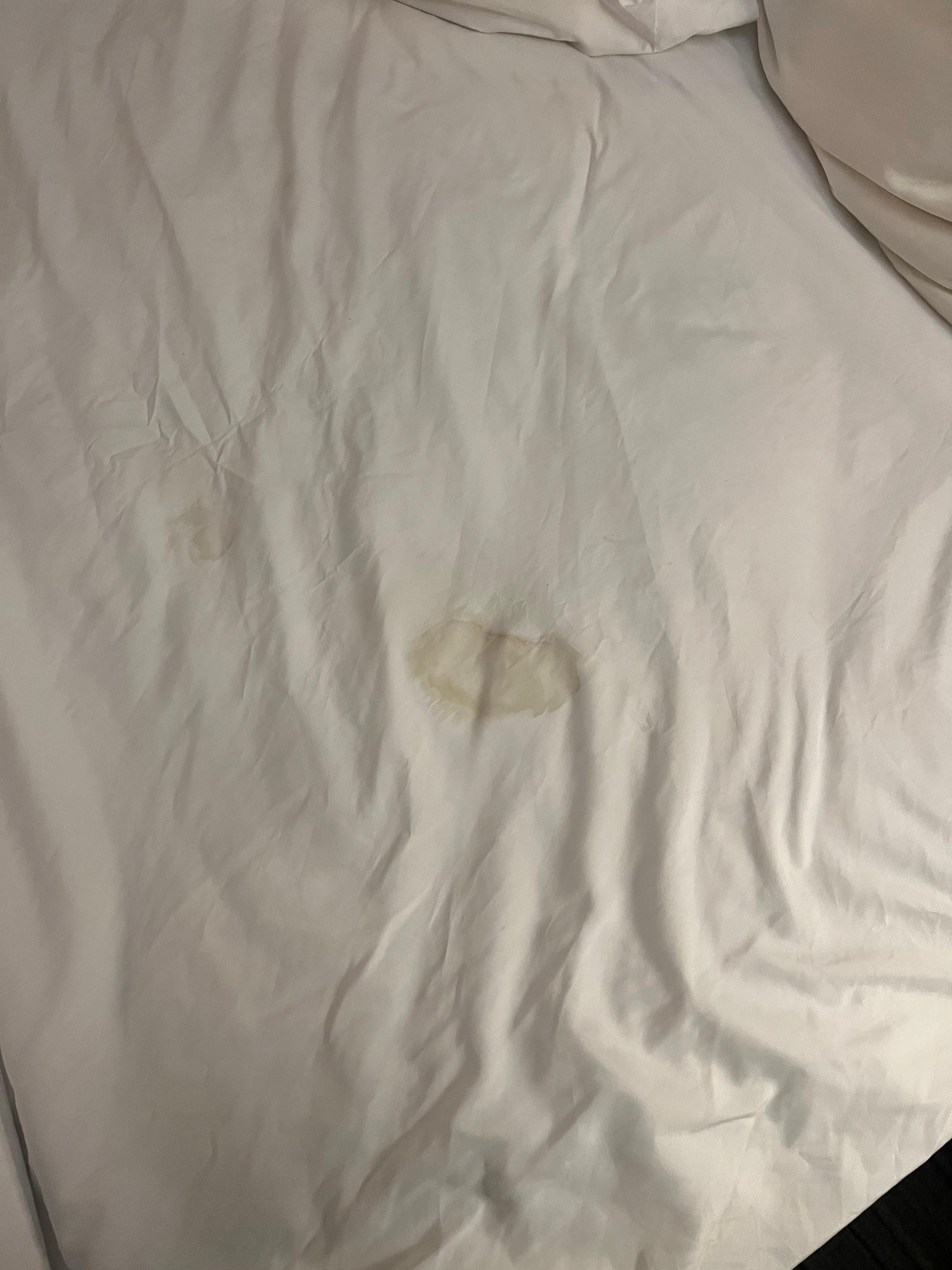 The dirty bed sheets 