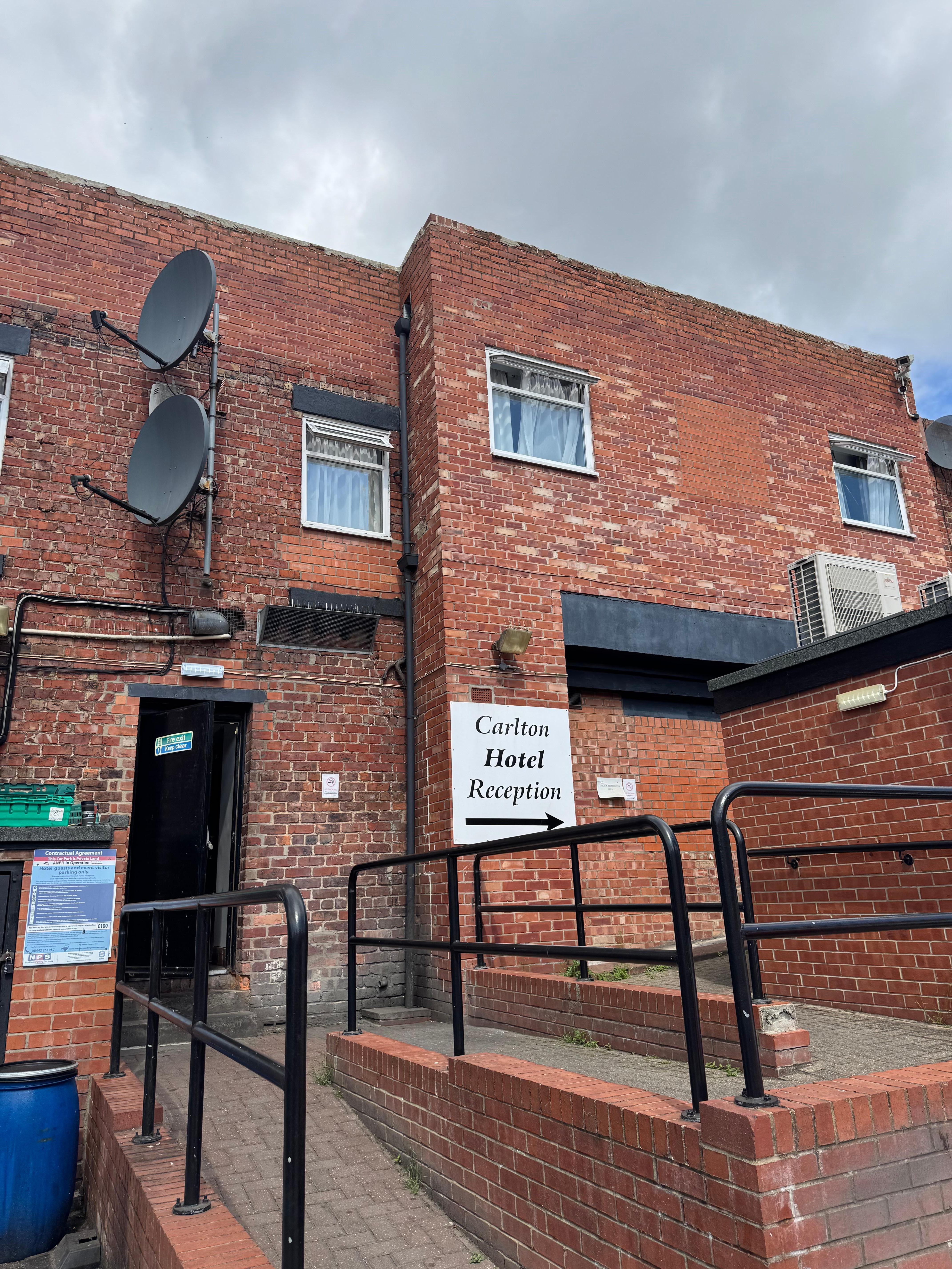 Parking area and back entrance
