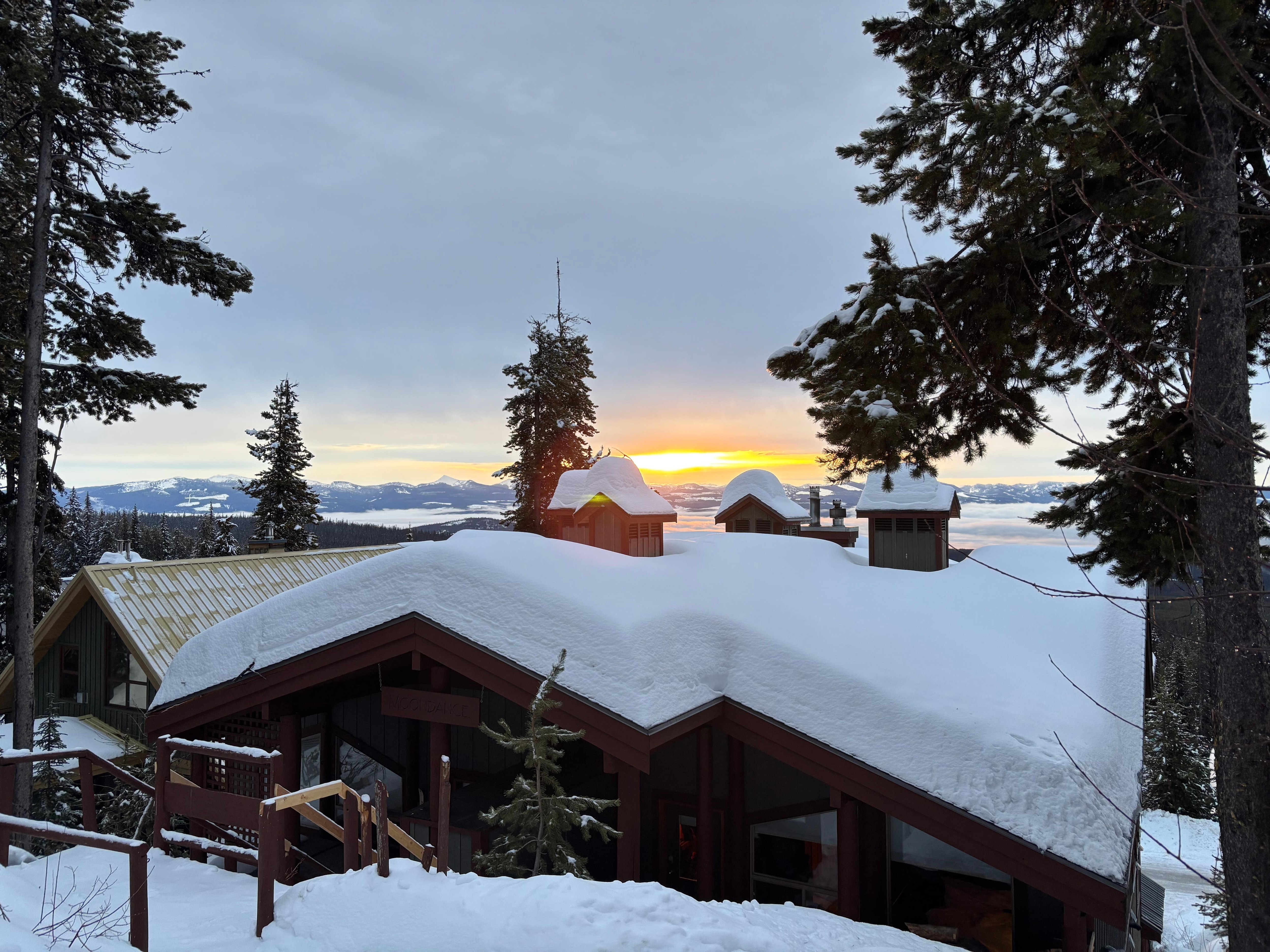 View of the house from the ski out in the bsck