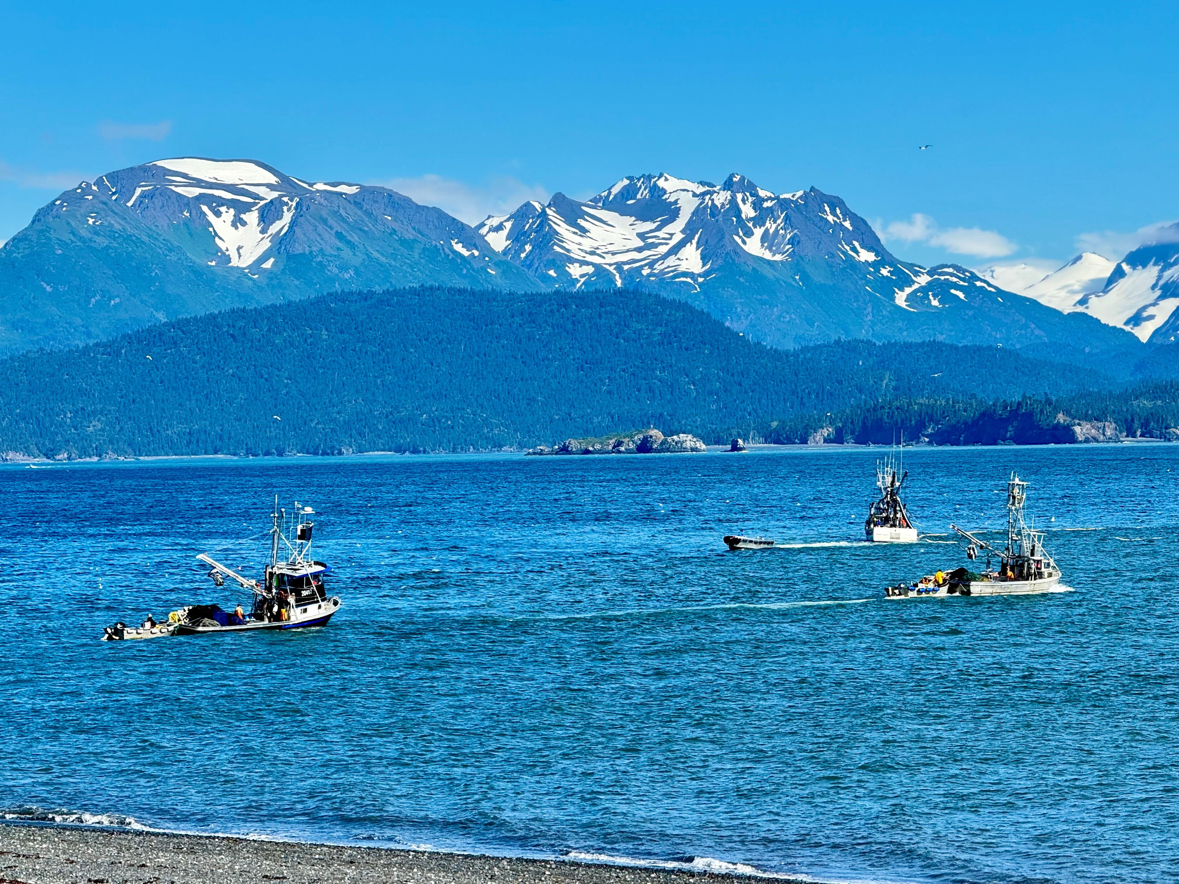View from our room on Homer Spit