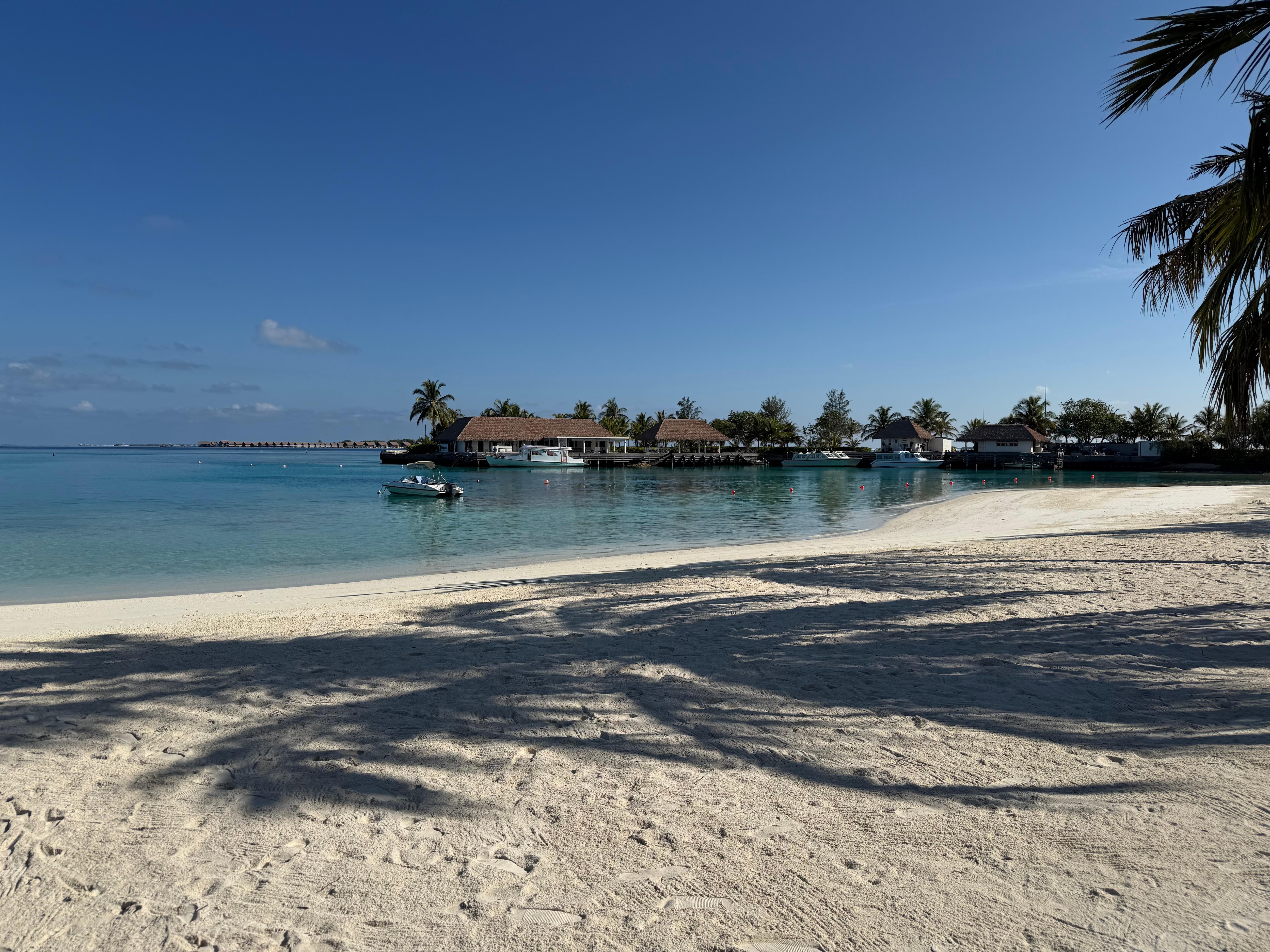 White soft sandy beaches around island