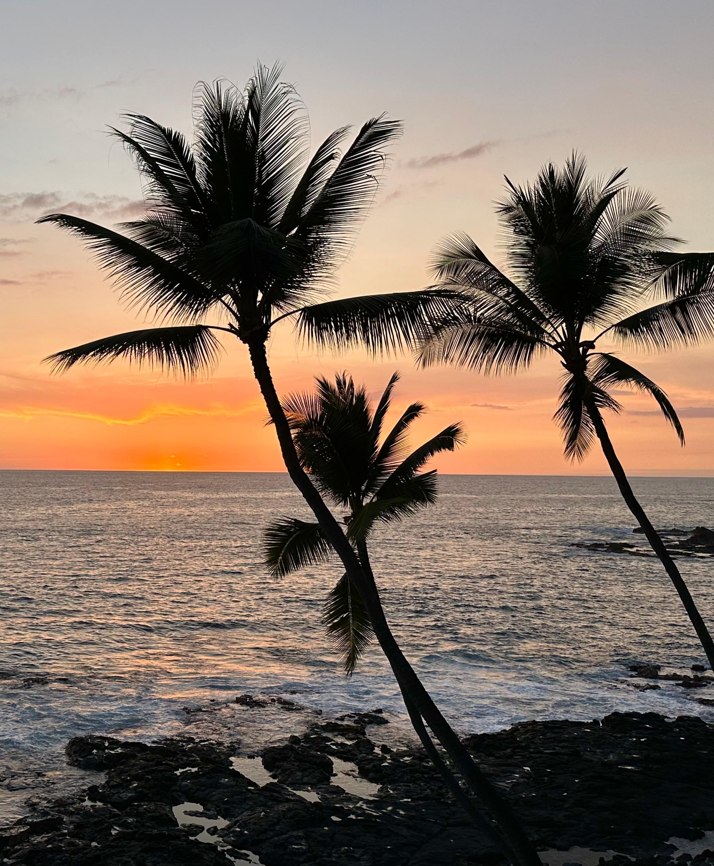 Sunset view from the lanai
