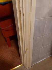 typical door frame paintwork