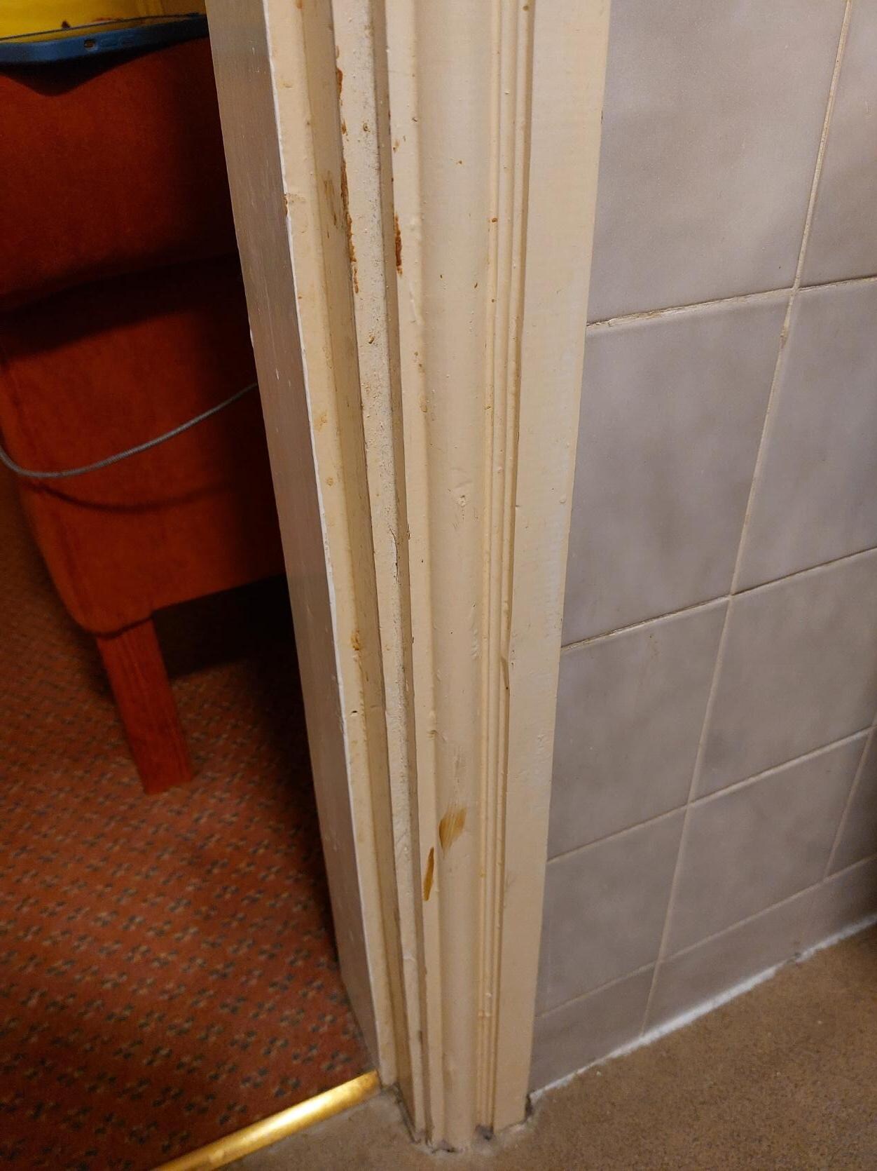 typical door frame paintwork
