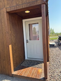 Front door to Cabin 6. September 2025